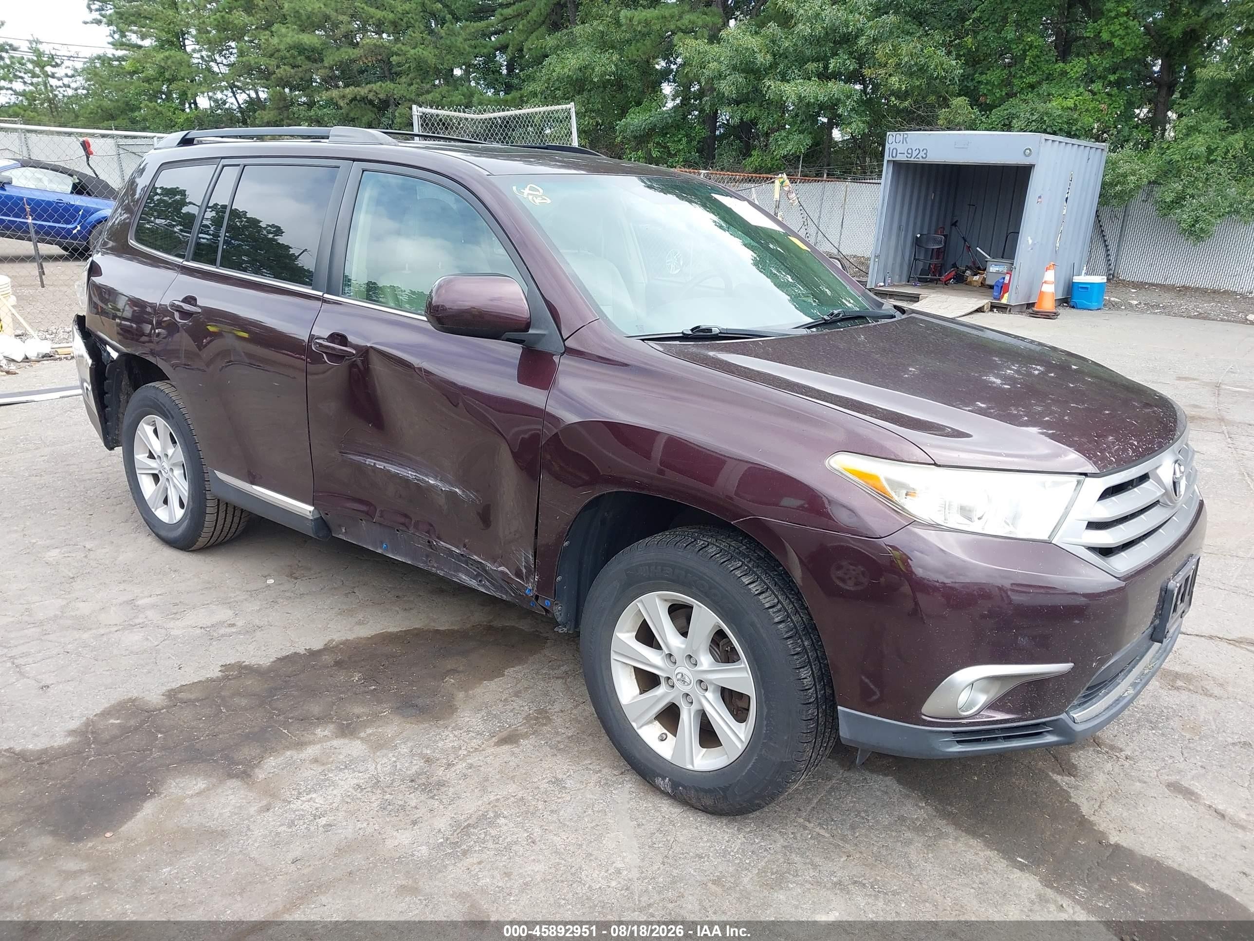 2011 Toyota Highlander Se V6 Purple vin: 5TDBK3EH5BS069947