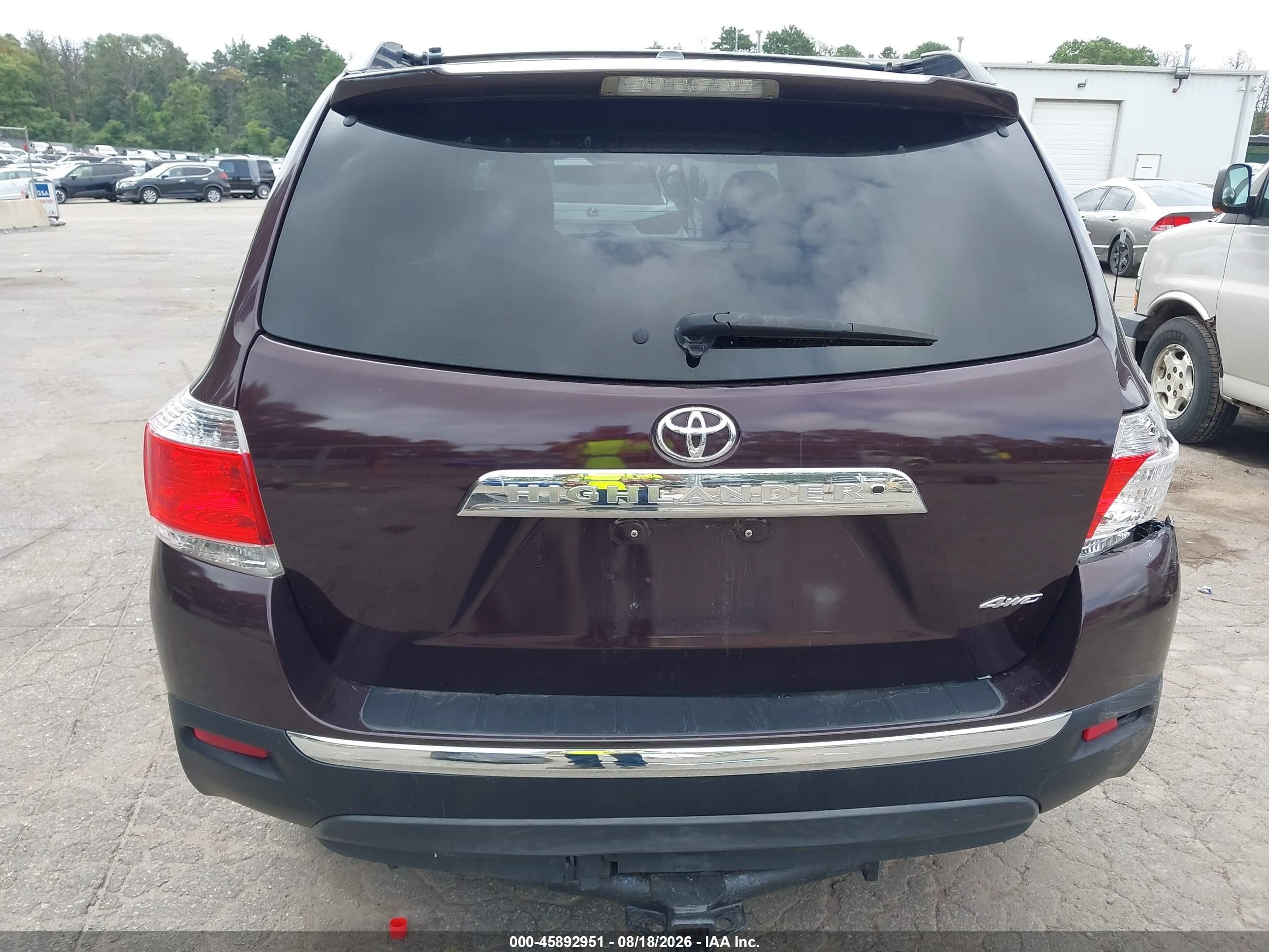 2011 Toyota Highlander Se V6 Purple vin: 5TDBK3EH5BS069947