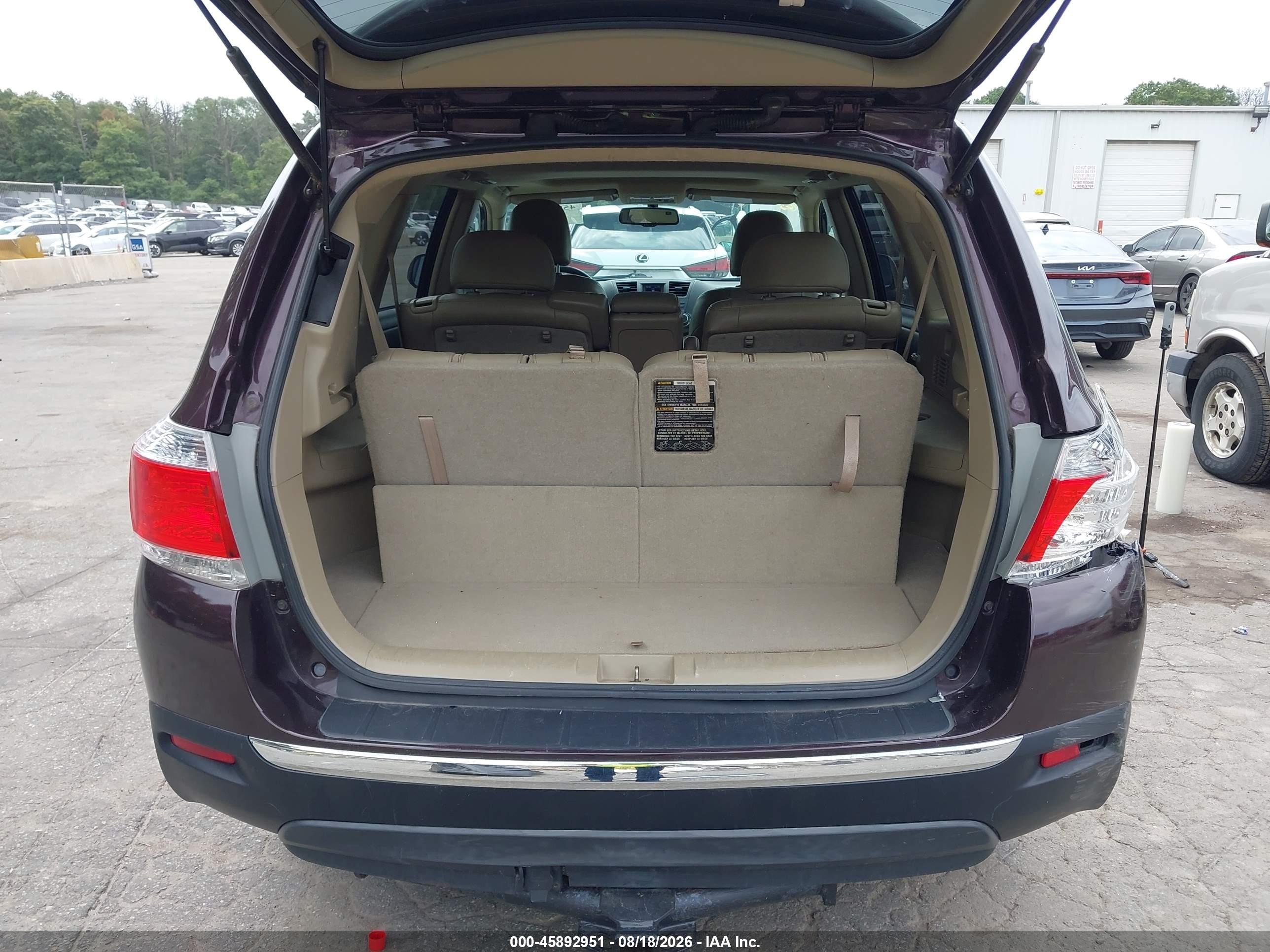 2011 Toyota Highlander Se V6 Purple vin: 5TDBK3EH5BS069947