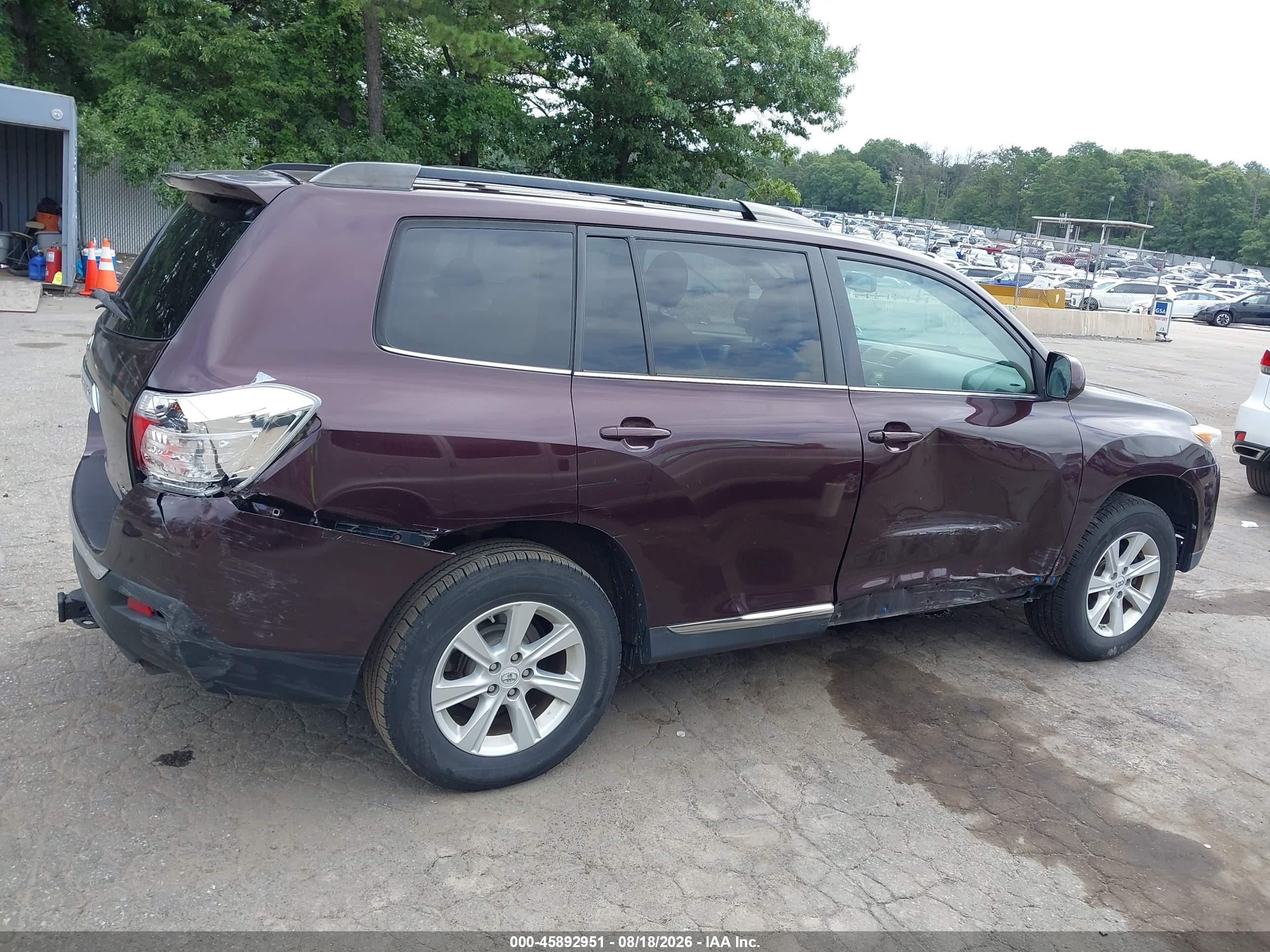 2011 Toyota Highlander Se V6 Purple vin: 5TDBK3EH5BS069947