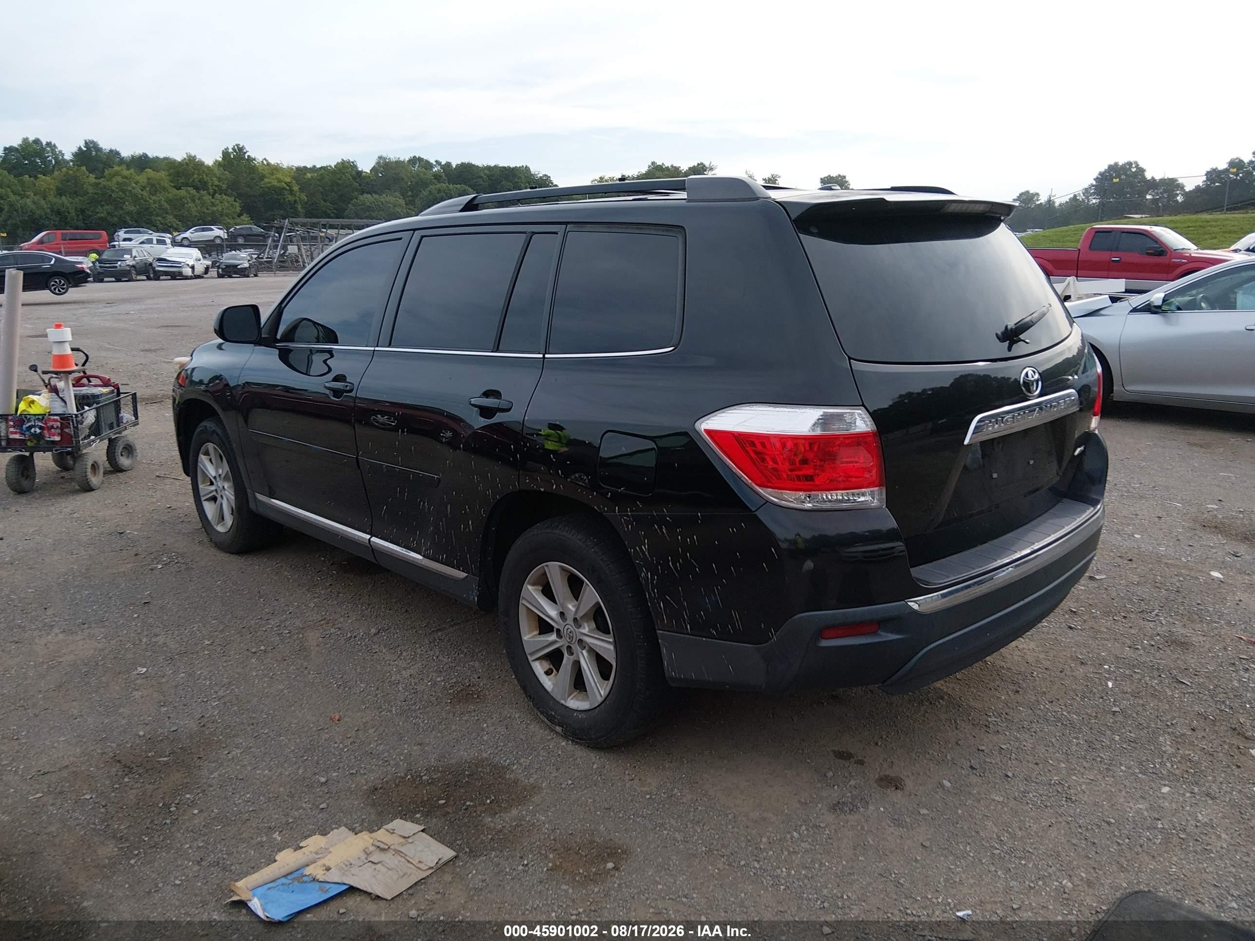 2011 Toyota Highlander Base V6 Black vin: 5TDBK3EH5BS083315