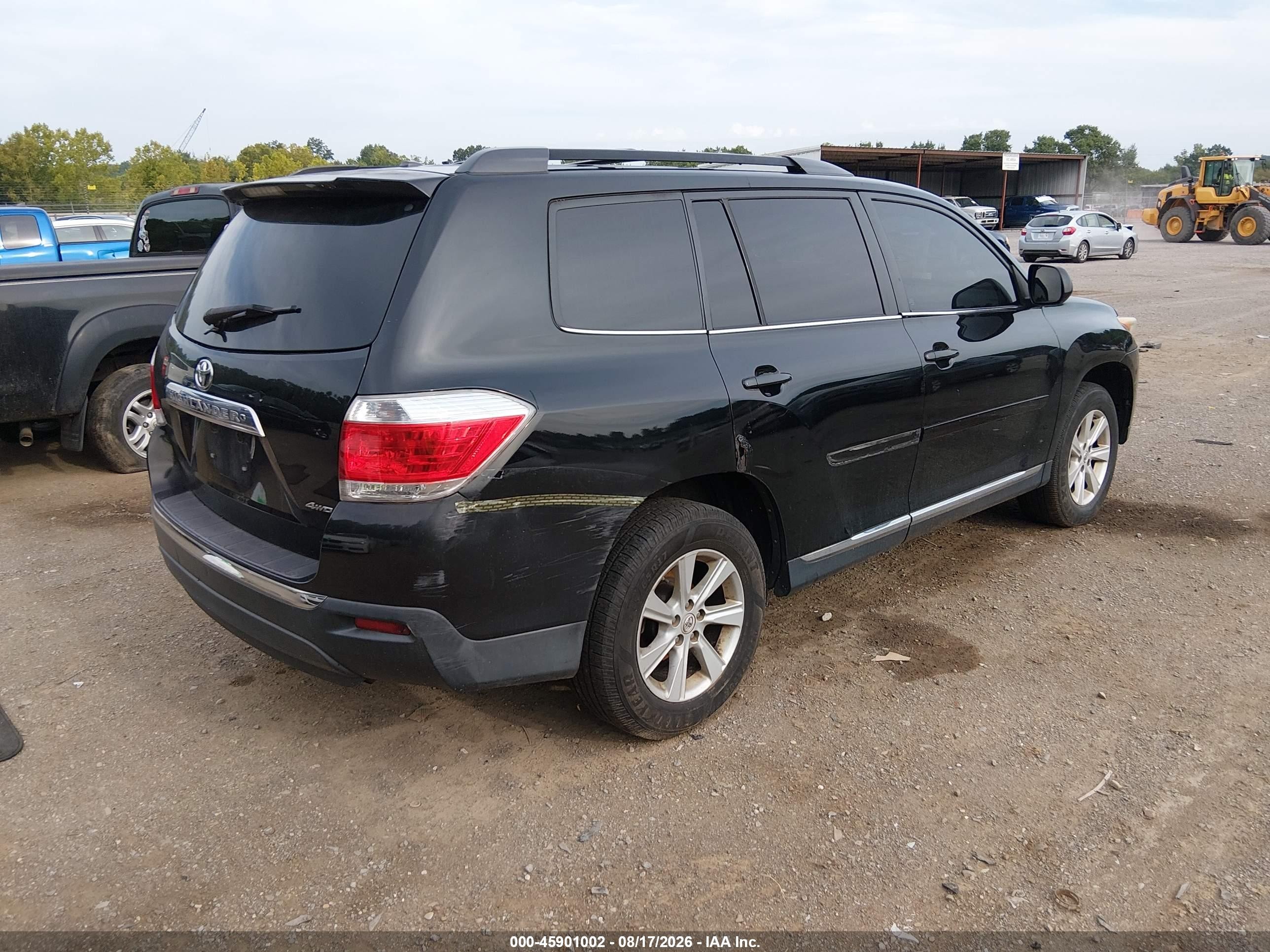 2011 Toyota Highlander Base V6 Black vin: 5TDBK3EH5BS083315