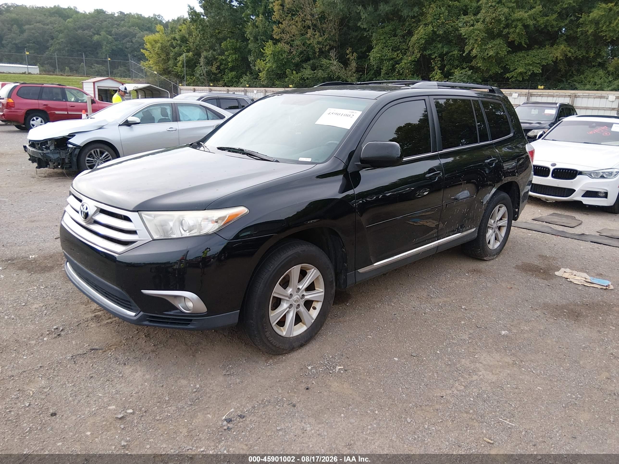 2011 Toyota Highlander Base V6 Black vin: 5TDBK3EH5BS083315