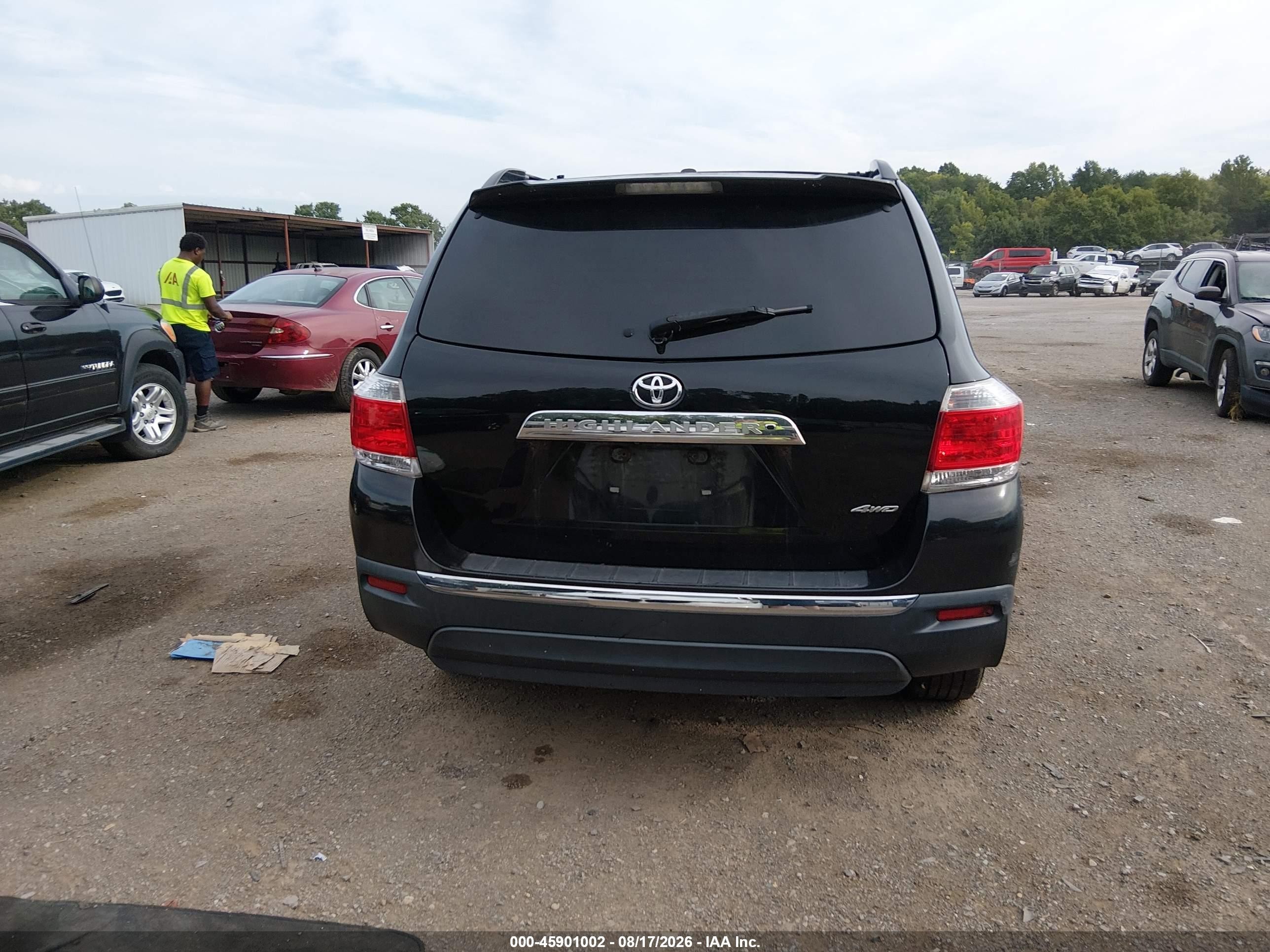 2011 Toyota Highlander Base V6 Black vin: 5TDBK3EH5BS083315
