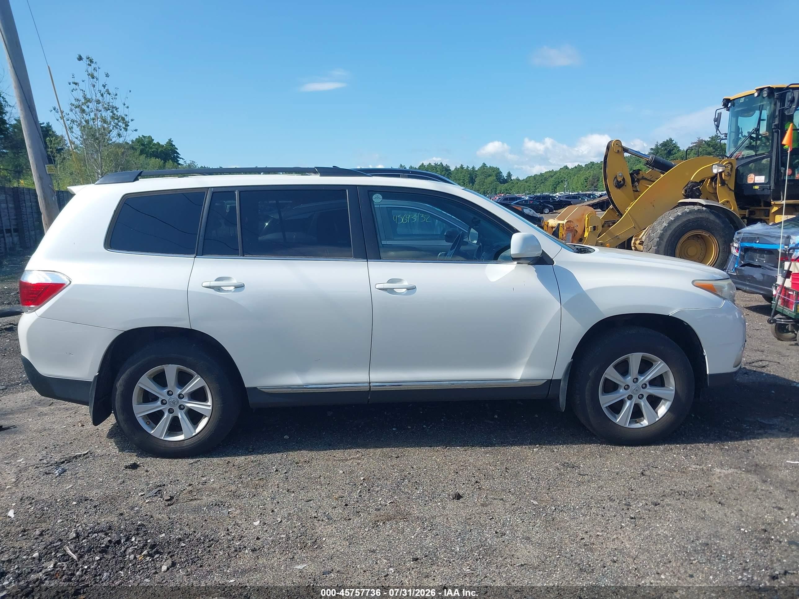 2011 Toyota Highlander Se V6 White vin: 5TDBK3EH5BS084044