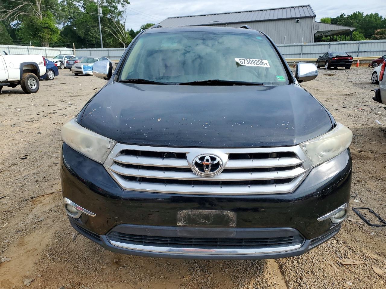 2012 Toyota Highlander Base Black vin: 5TDBK3EH5CS139996