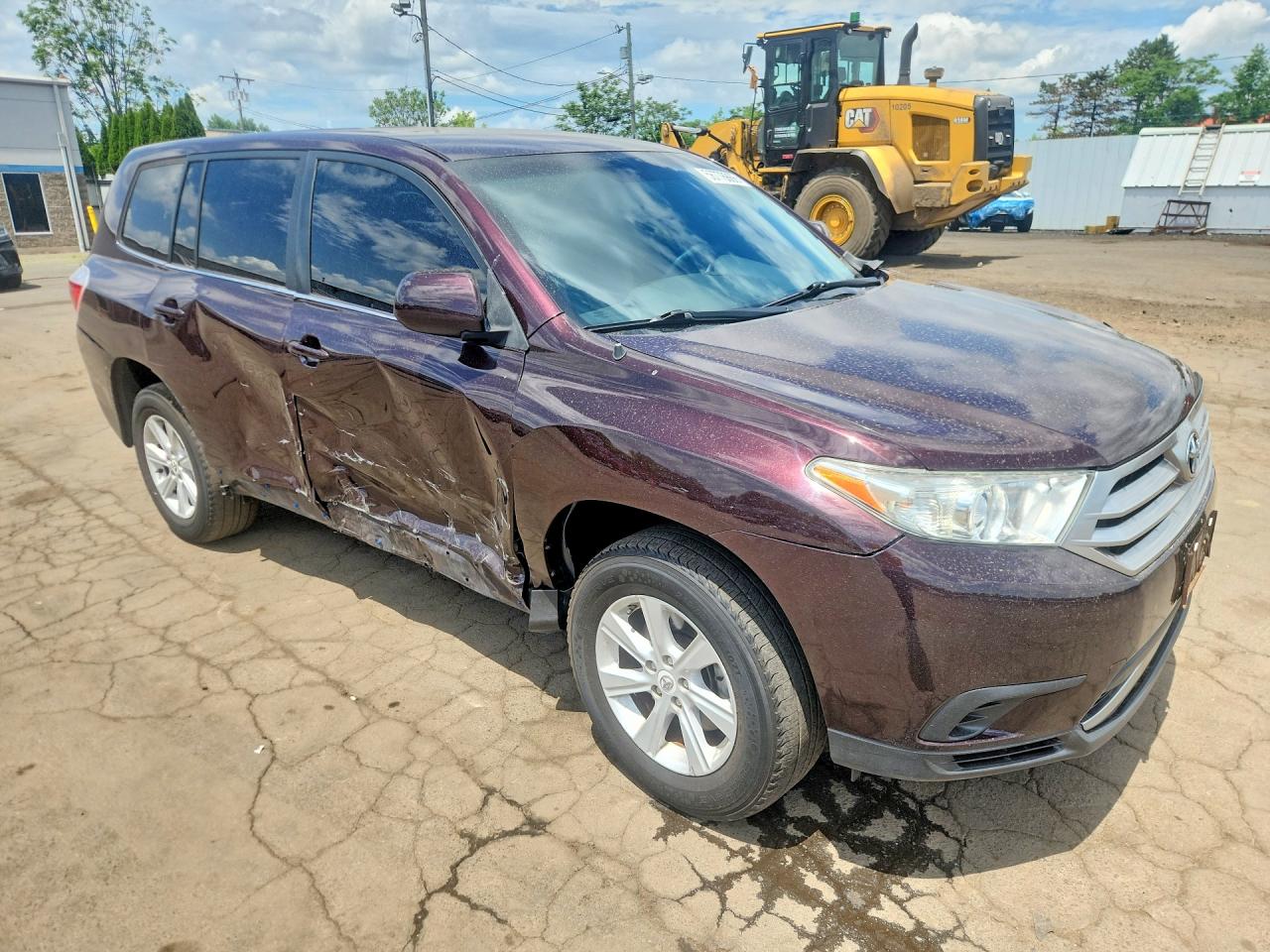 2012 Toyota Highlander Base Burgundy vin: 5TDBK3EH5CS159486