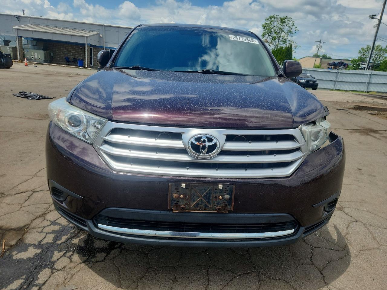 2012 Toyota Highlander Base Burgundy vin: 5TDBK3EH5CS159486