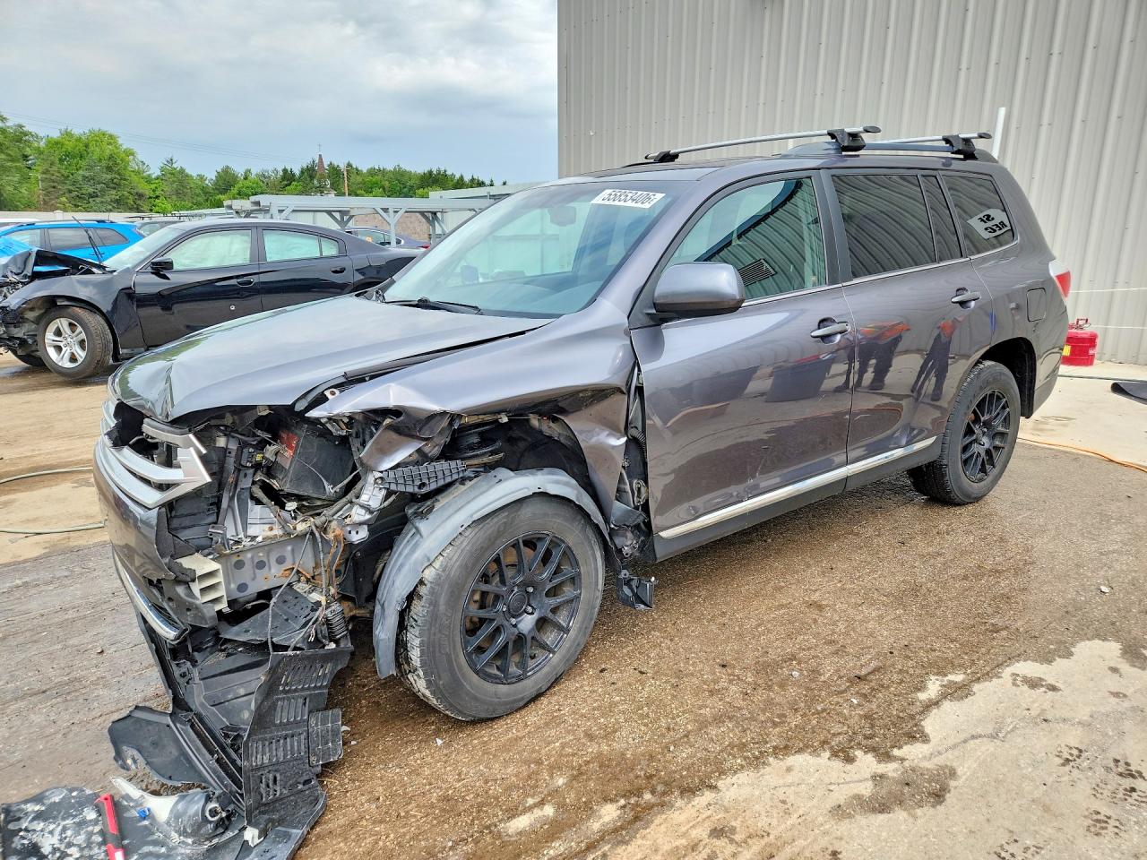 2012 Toyota Highlander Se Gray vin: 5TDBK3EH5CS165465