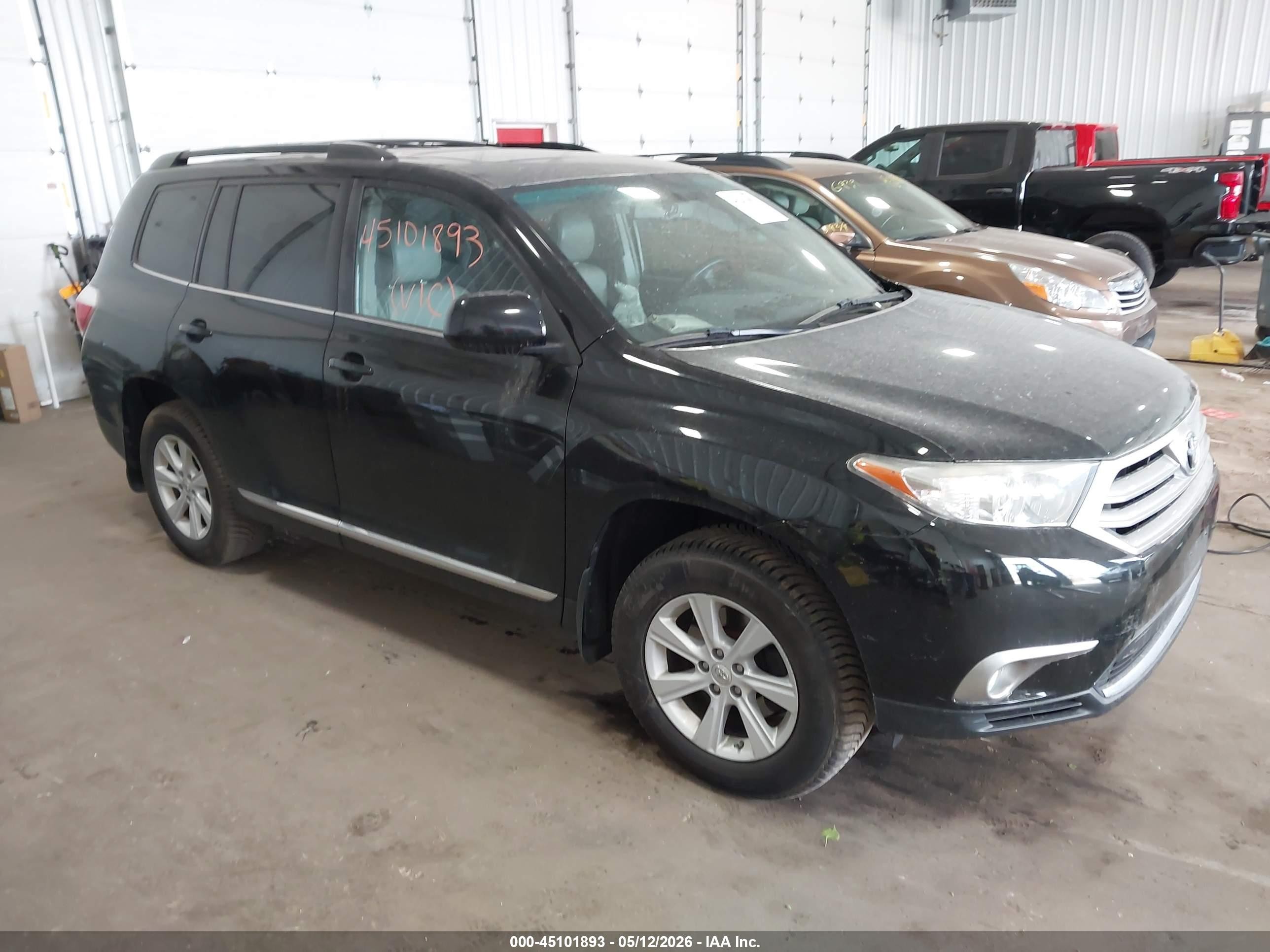 2012 Toyota Highlander Se V6 Black vin: 5TDBK3EH5CS171539