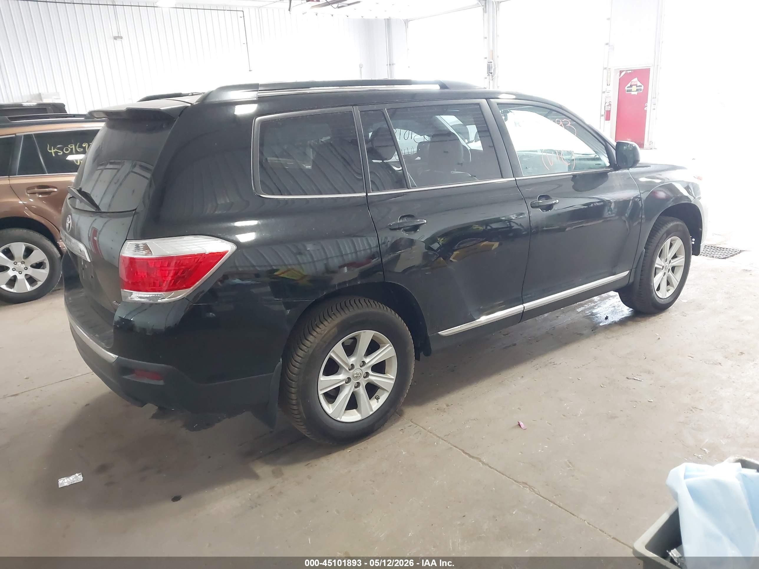 2012 Toyota Highlander Se V6 Черный vin: 5TDBK3EH5CS171539