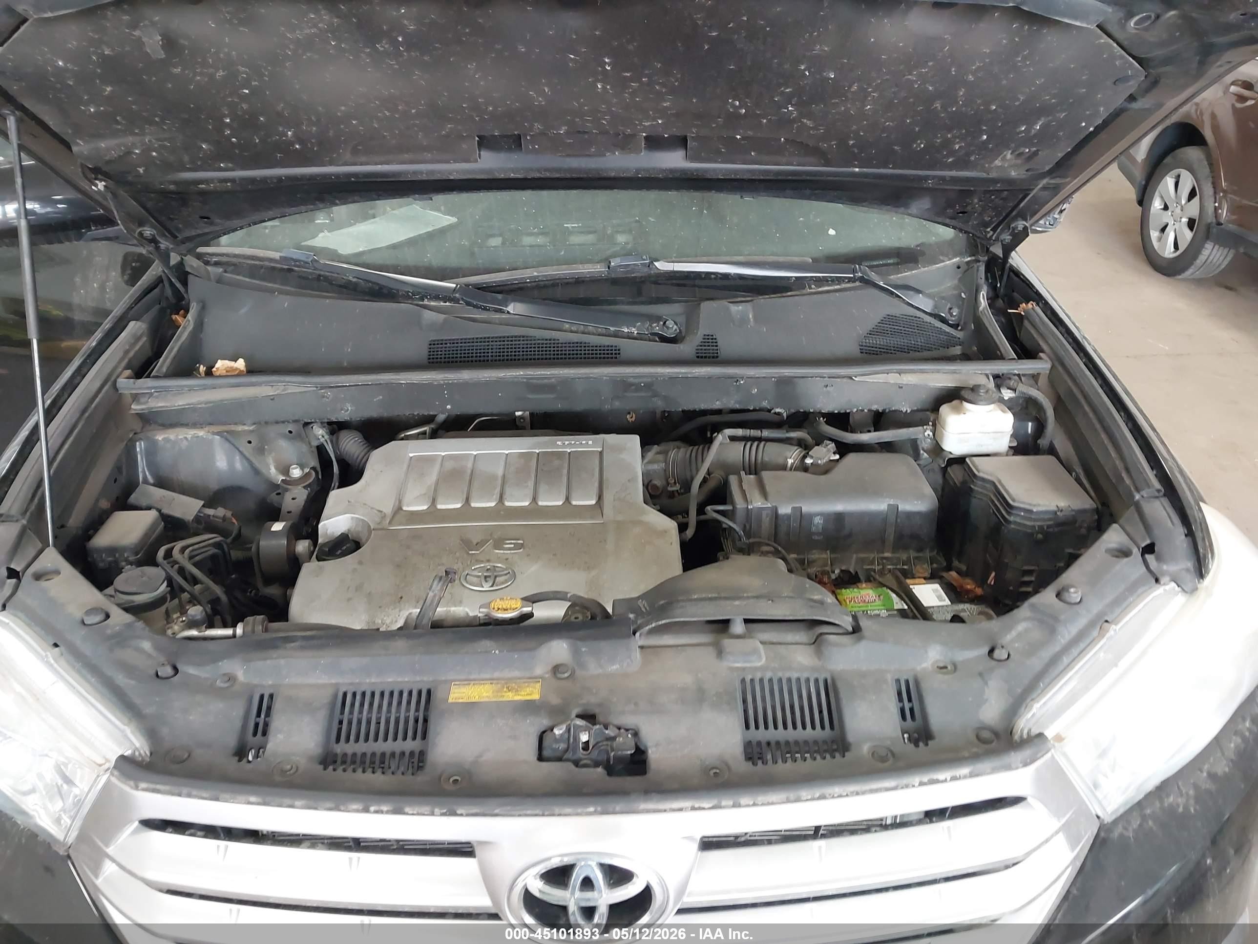 2012 Toyota Highlander Se V6 Черный vin: 5TDBK3EH5CS171539
