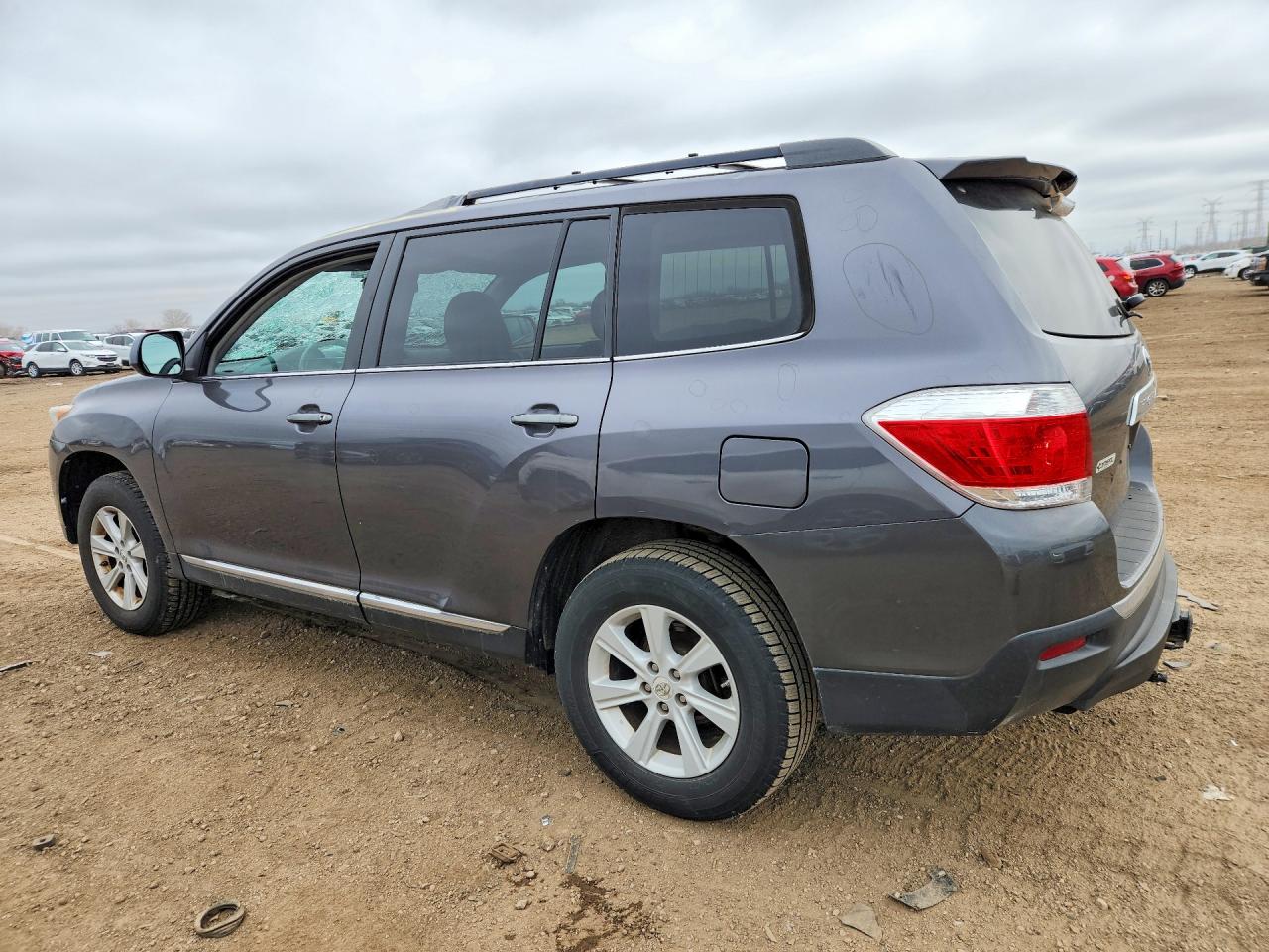 2013 Toyota Highlander Se Gray vin: 5TDBK3EH5DS201348