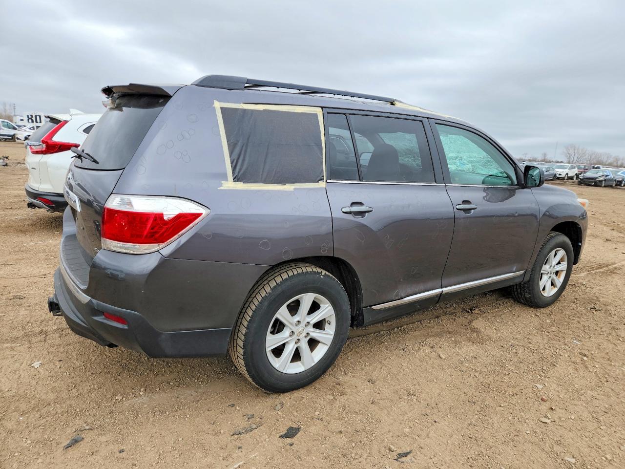 2013 Toyota Highlander Se Gray vin: 5TDBK3EH5DS201348