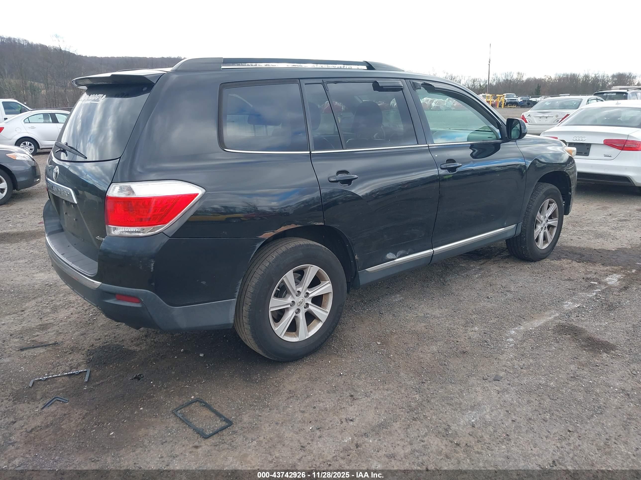 2013 Toyota Highlander Se V6 Black vin: 5TDBK3EH5DS208798