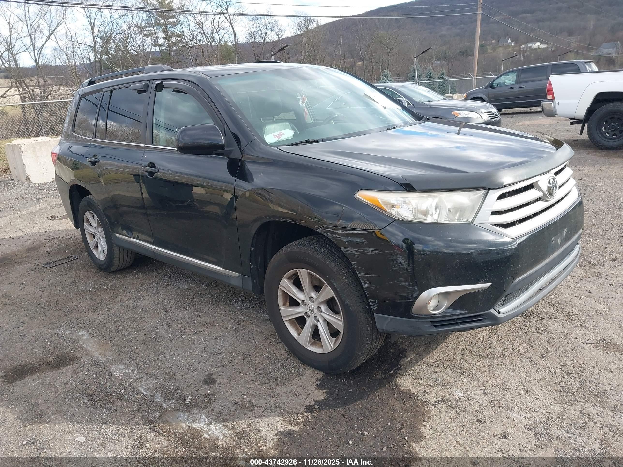 2013 Toyota Highlander Se V6 Black vin: 5TDBK3EH5DS208798