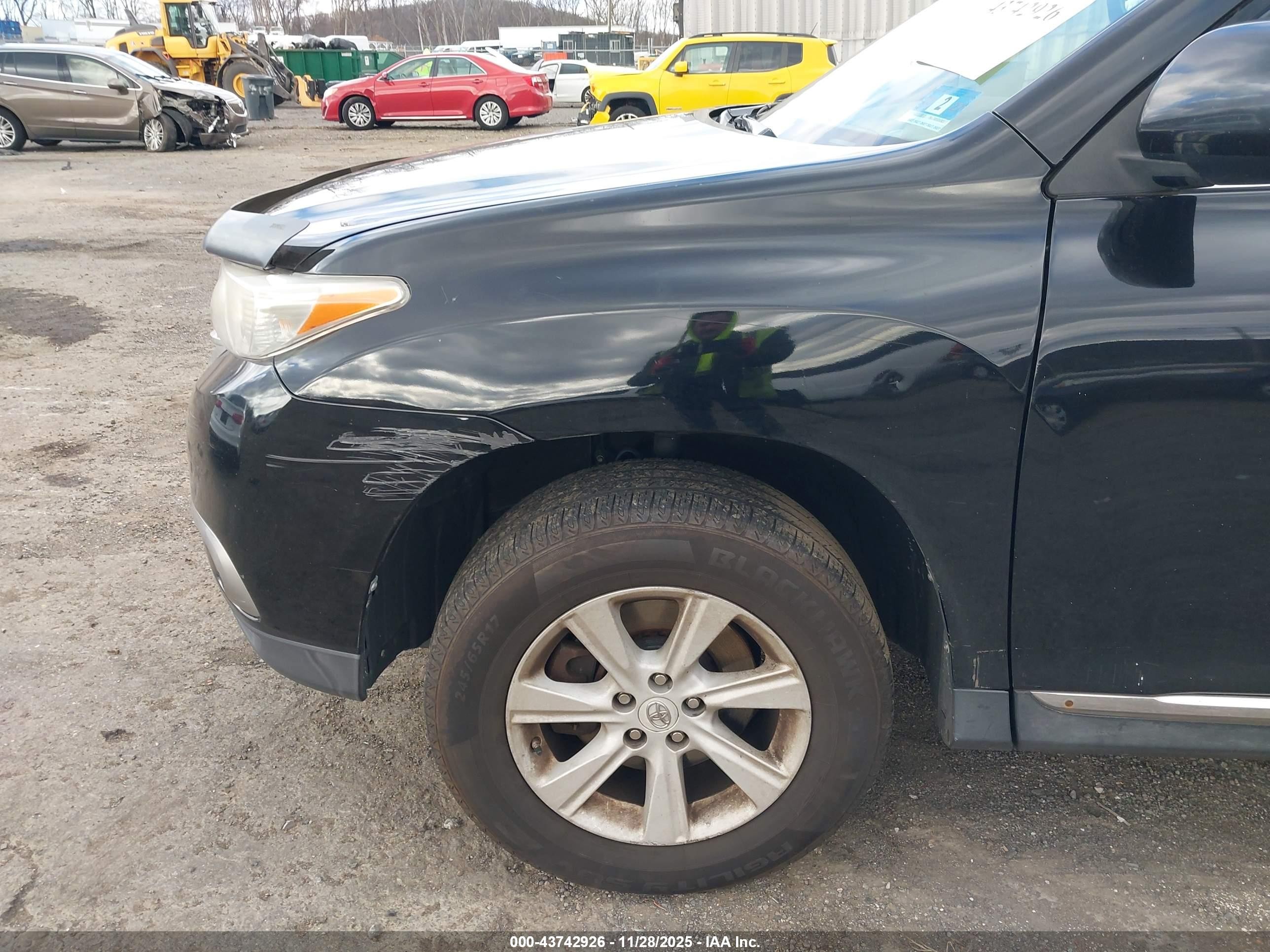 2013 Toyota Highlander Se V6 Black vin: 5TDBK3EH5DS208798