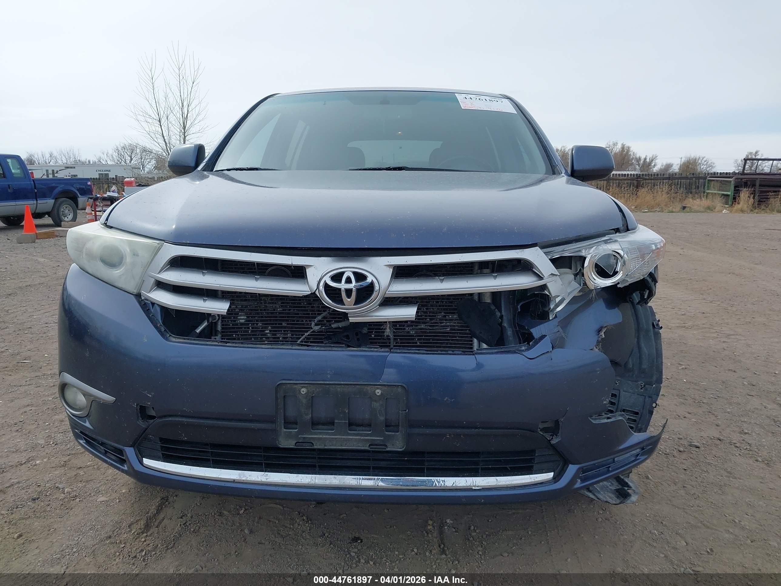 2013 Toyota Highlander Se V6 Blue vin: 5TDBK3EH5DS221518