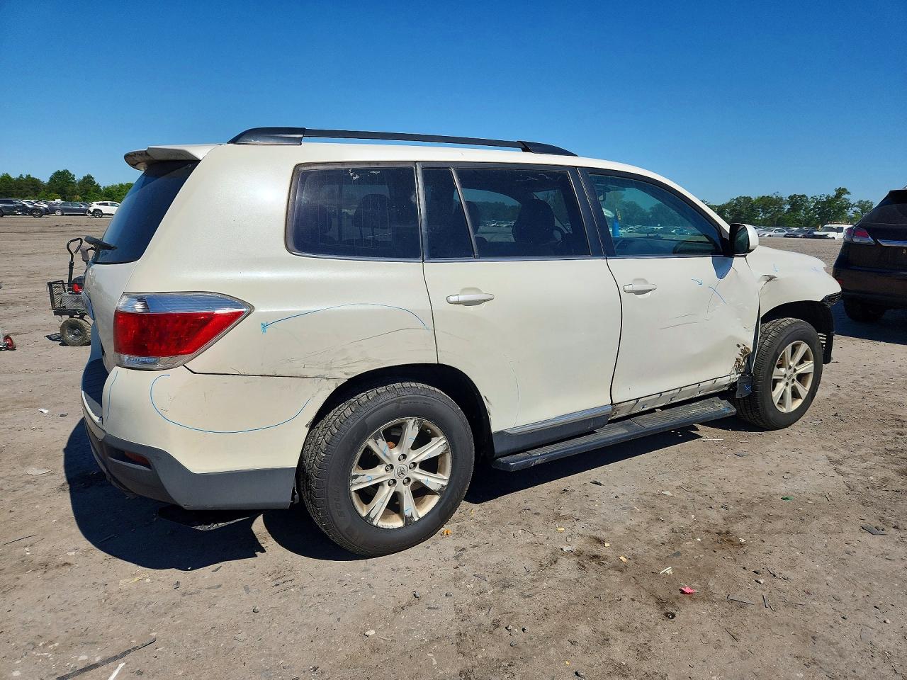 2013 Toyota Highlander Se White vin: 5TDBK3EH5DS238741