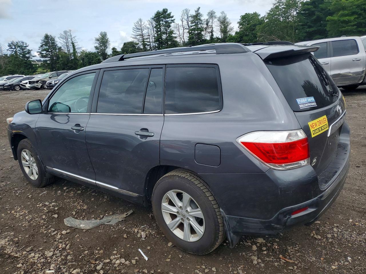 2013 Toyota Highlander Se Gray vin: 5TDBK3EH5DS265535