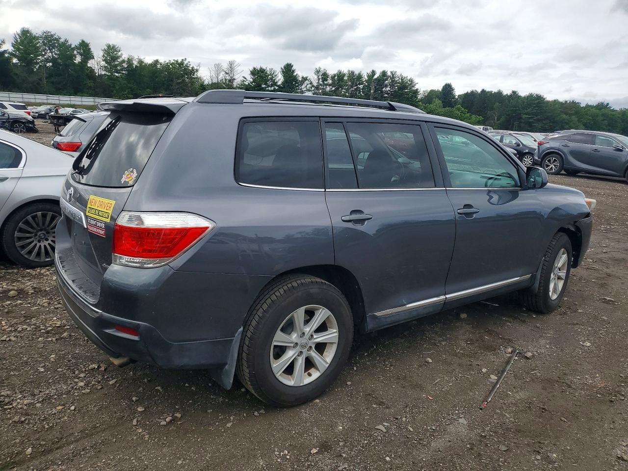 2013 Toyota Highlander Se Gray vin: 5TDBK3EH5DS265535