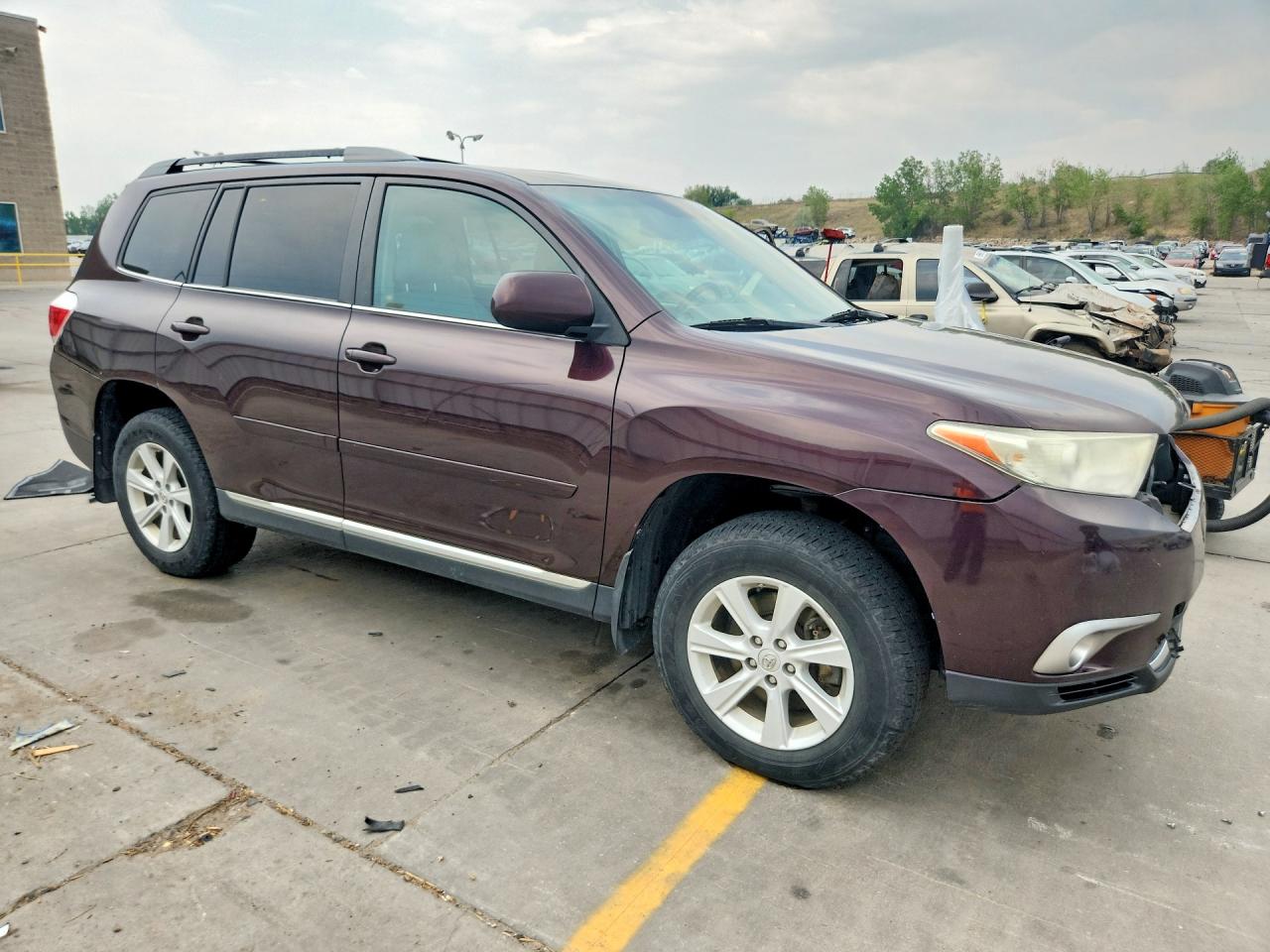 2013 Toyota Highlander Se Бордовый vin: 5TDBK3EH5DS270136