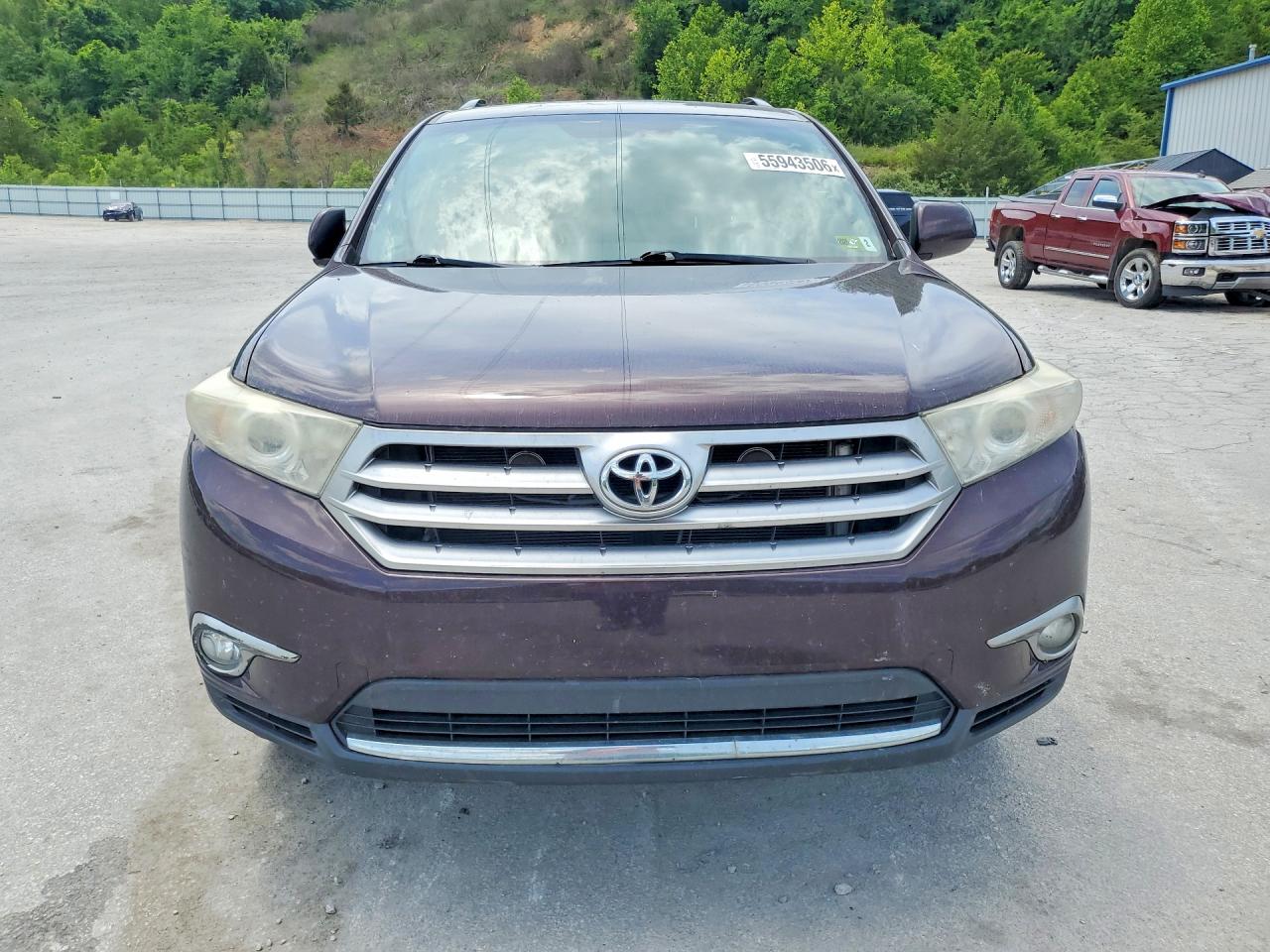 2013 Toyota Highlander Plus Maroon vin: 5TDBK3EH5DS275871