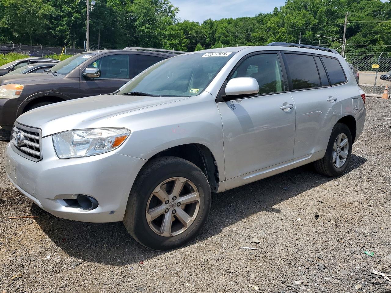 2010 Toyota Highlander Base Silver vin: 5TDBK3EH6AS019329