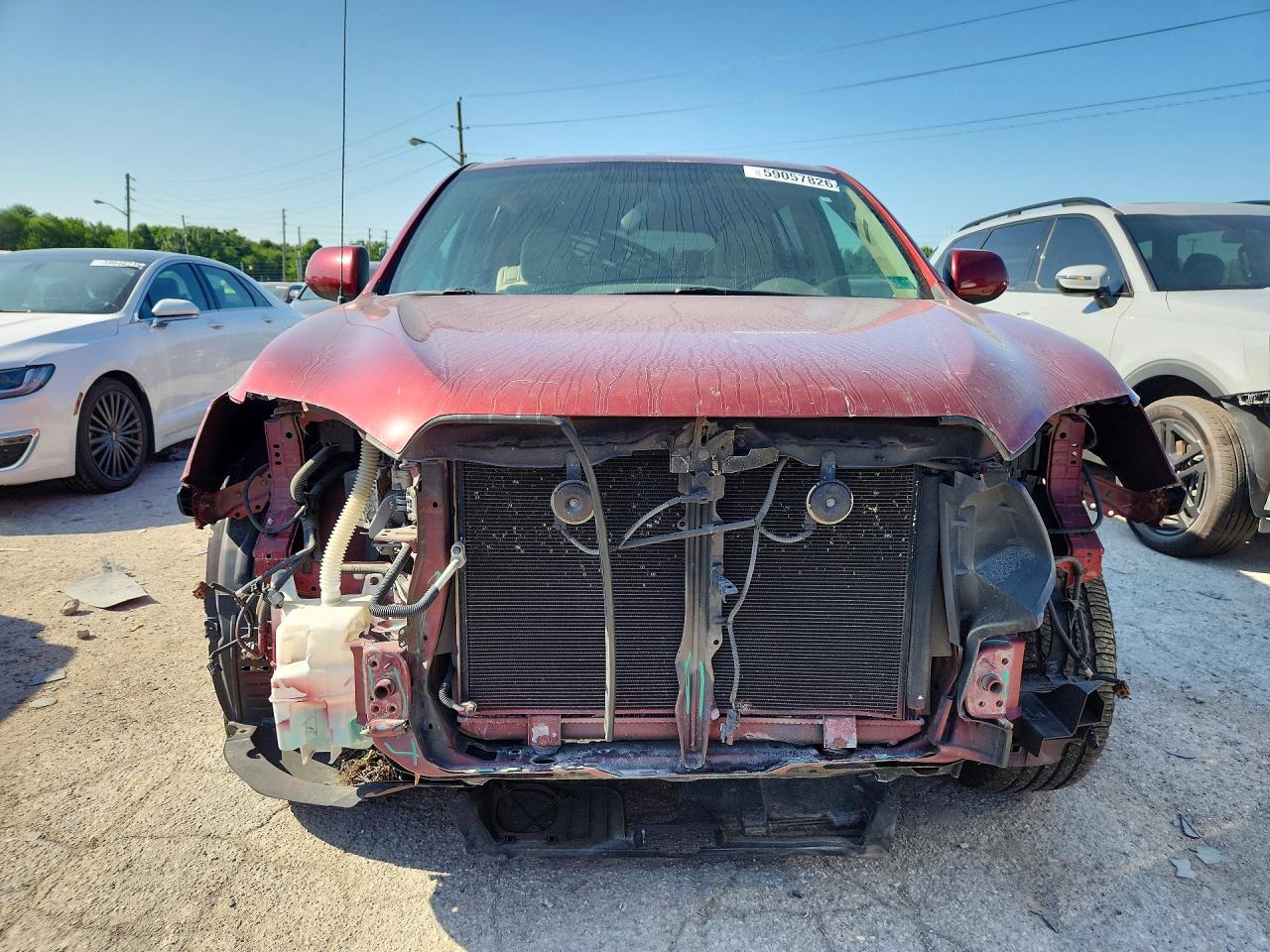 2010 Toyota Highlander Base Red vin: 5TDBK3EH6AS037796