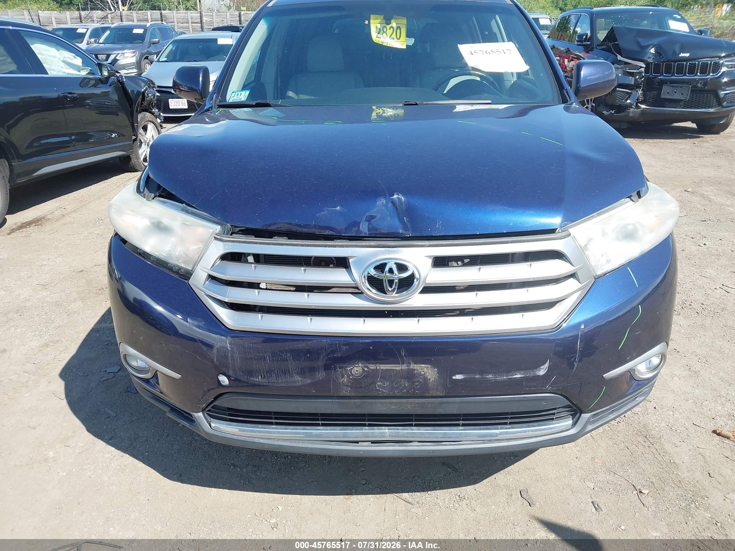 2011 Toyota Highlander Se V6 Blue vin: 5TDBK3EH6BS050890