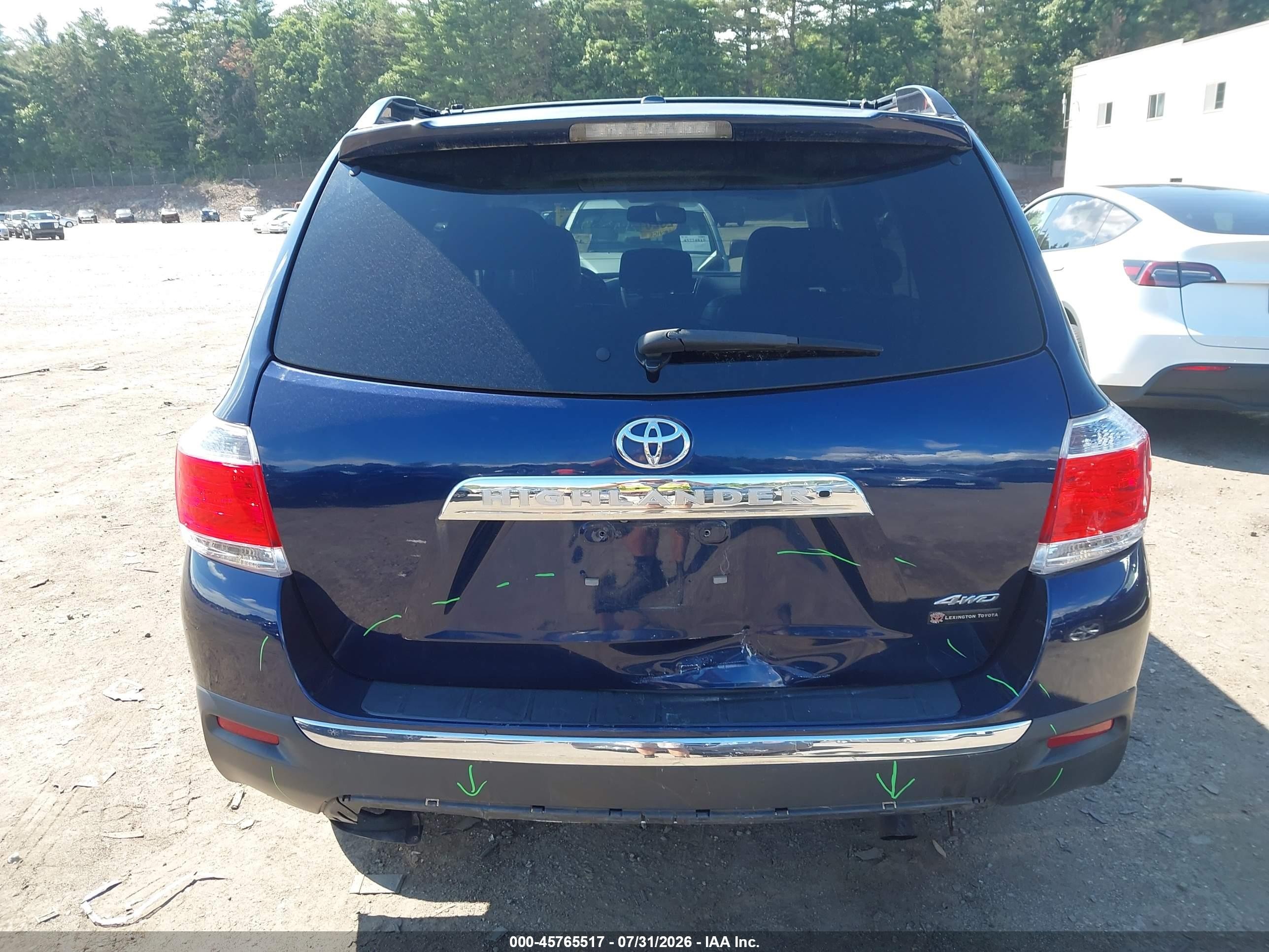 2011 Toyota Highlander Se V6 Blue vin: 5TDBK3EH6BS050890