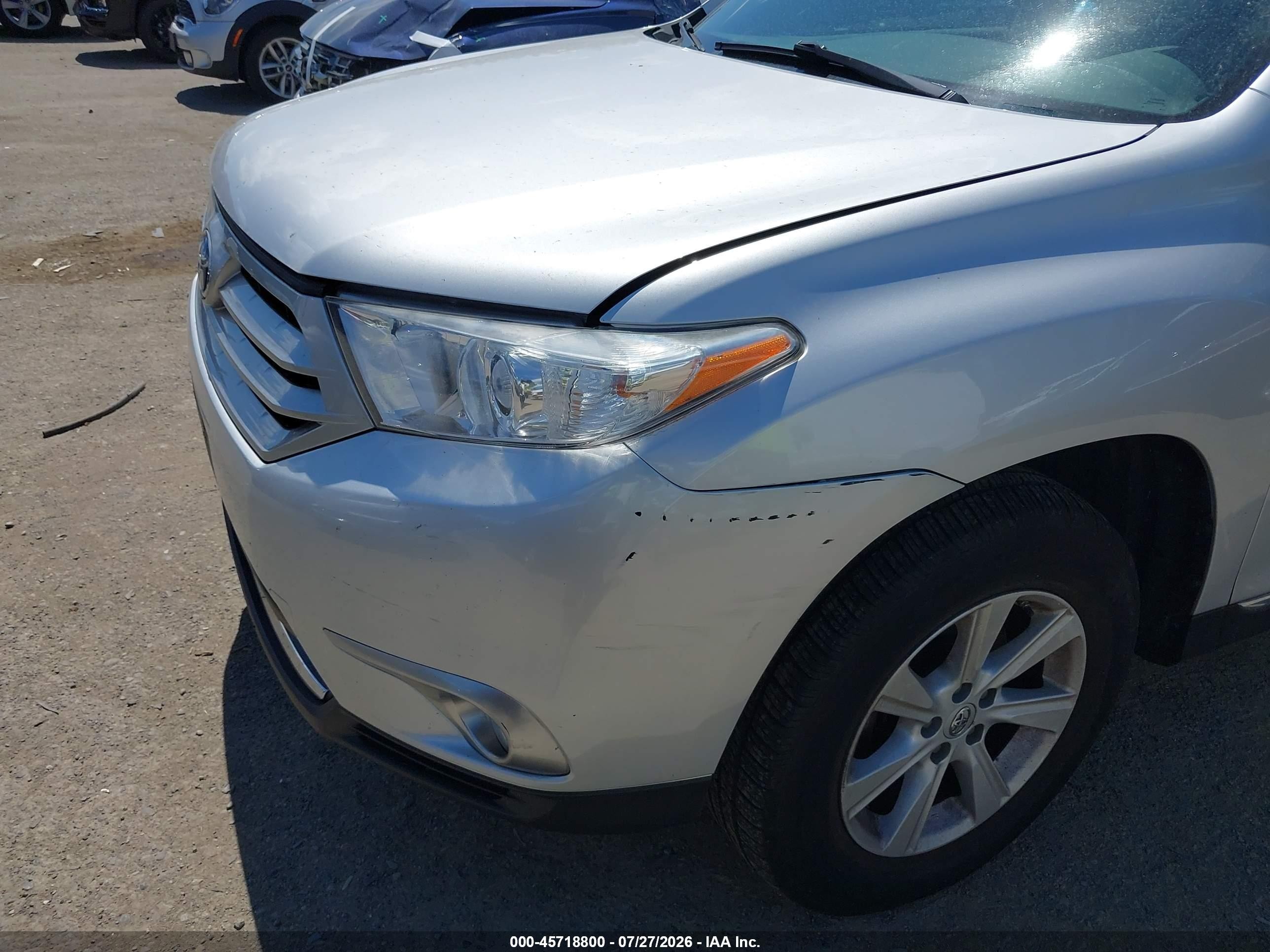 2012 Toyota Highlander Se V6 Silver vin: 5TDBK3EH6CS100978