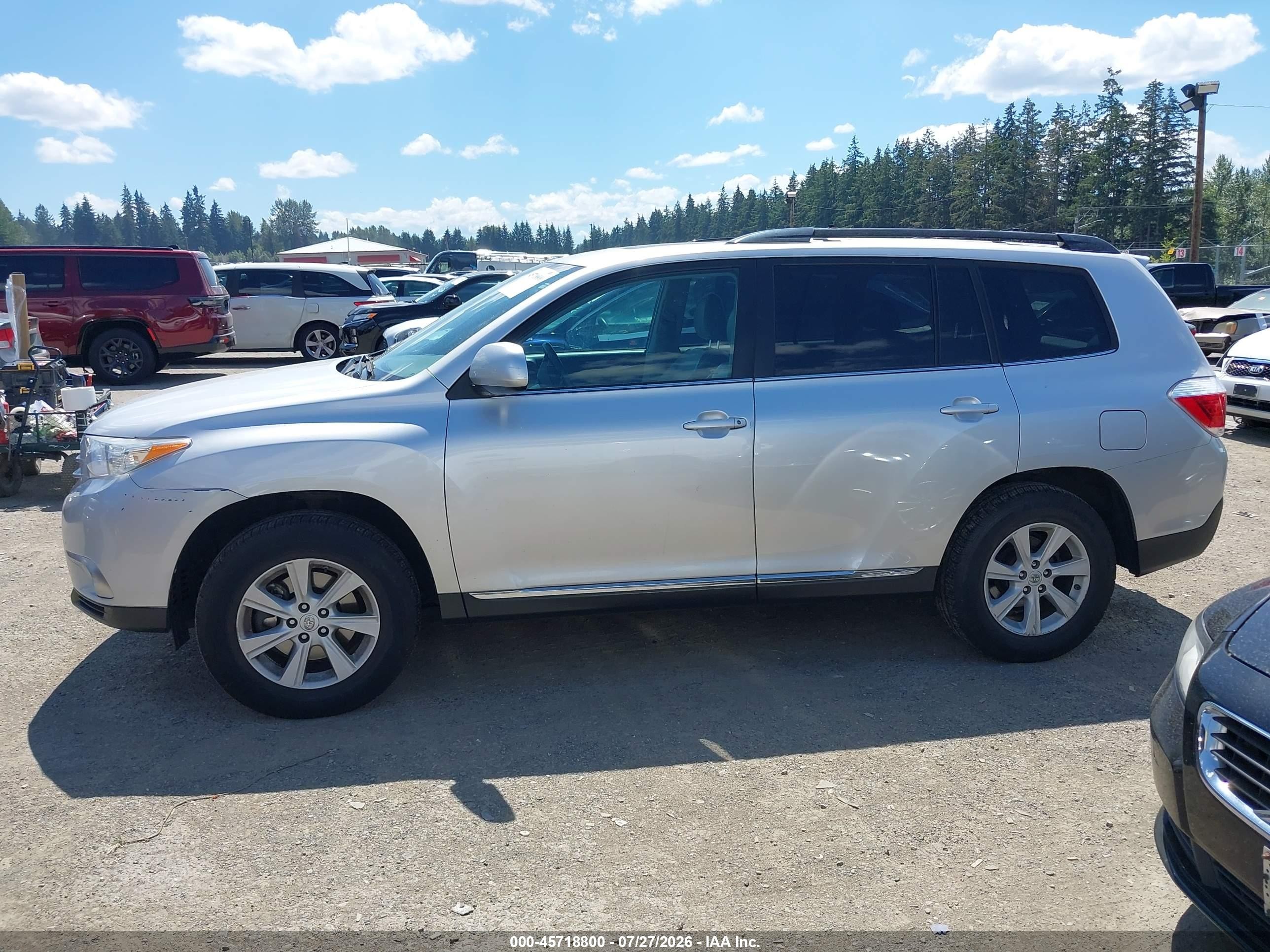 2012 Toyota Highlander Se V6 Silver vin: 5TDBK3EH6CS100978