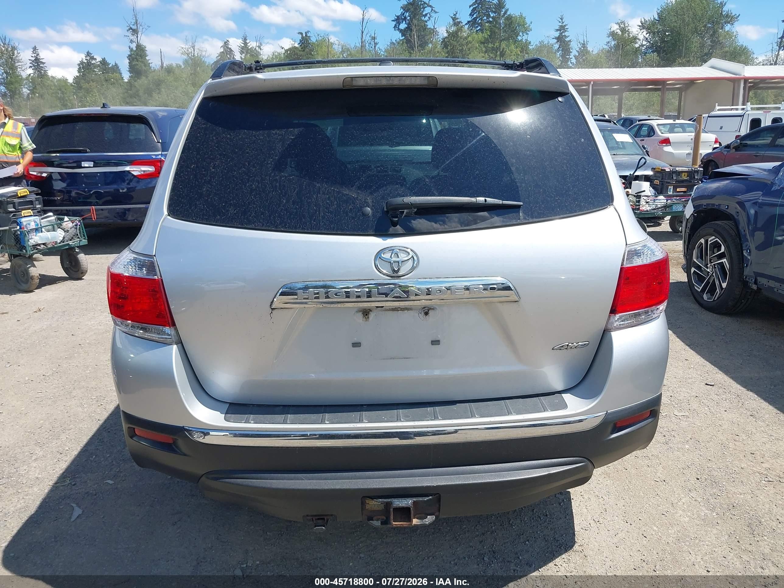 2012 Toyota Highlander Se V6 Silver vin: 5TDBK3EH6CS100978