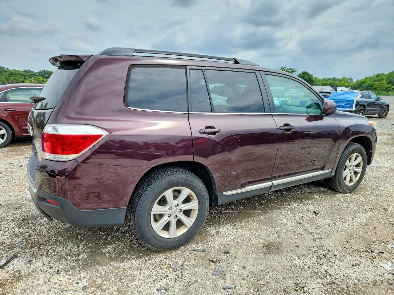 2012 Toyota Highlander Se Burgundy vin: 5TDBK3EH6CS114279