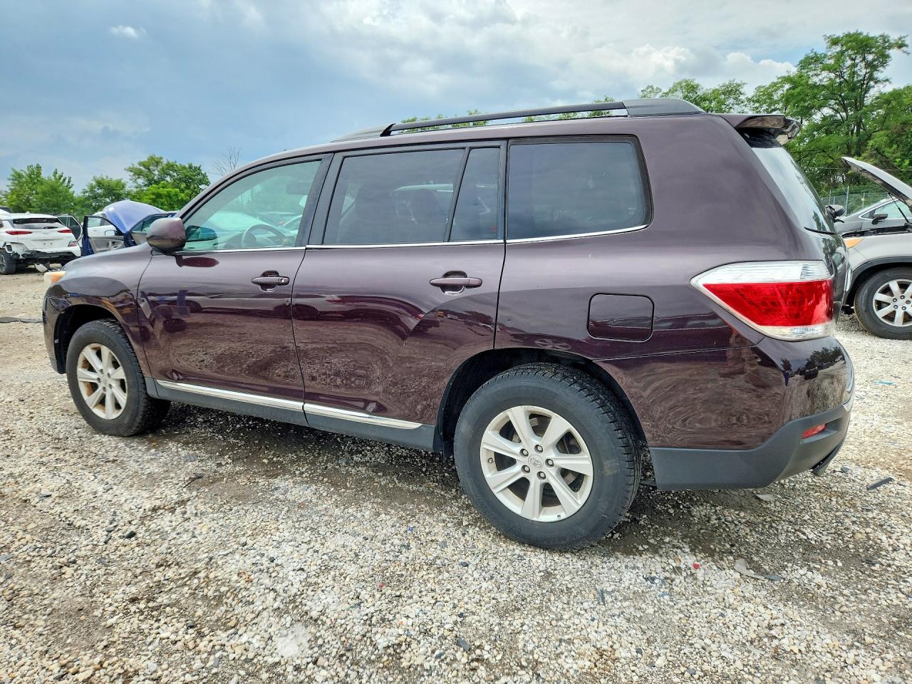 2012 Toyota Highlander Se Burgundy vin: 5TDBK3EH6CS114279
