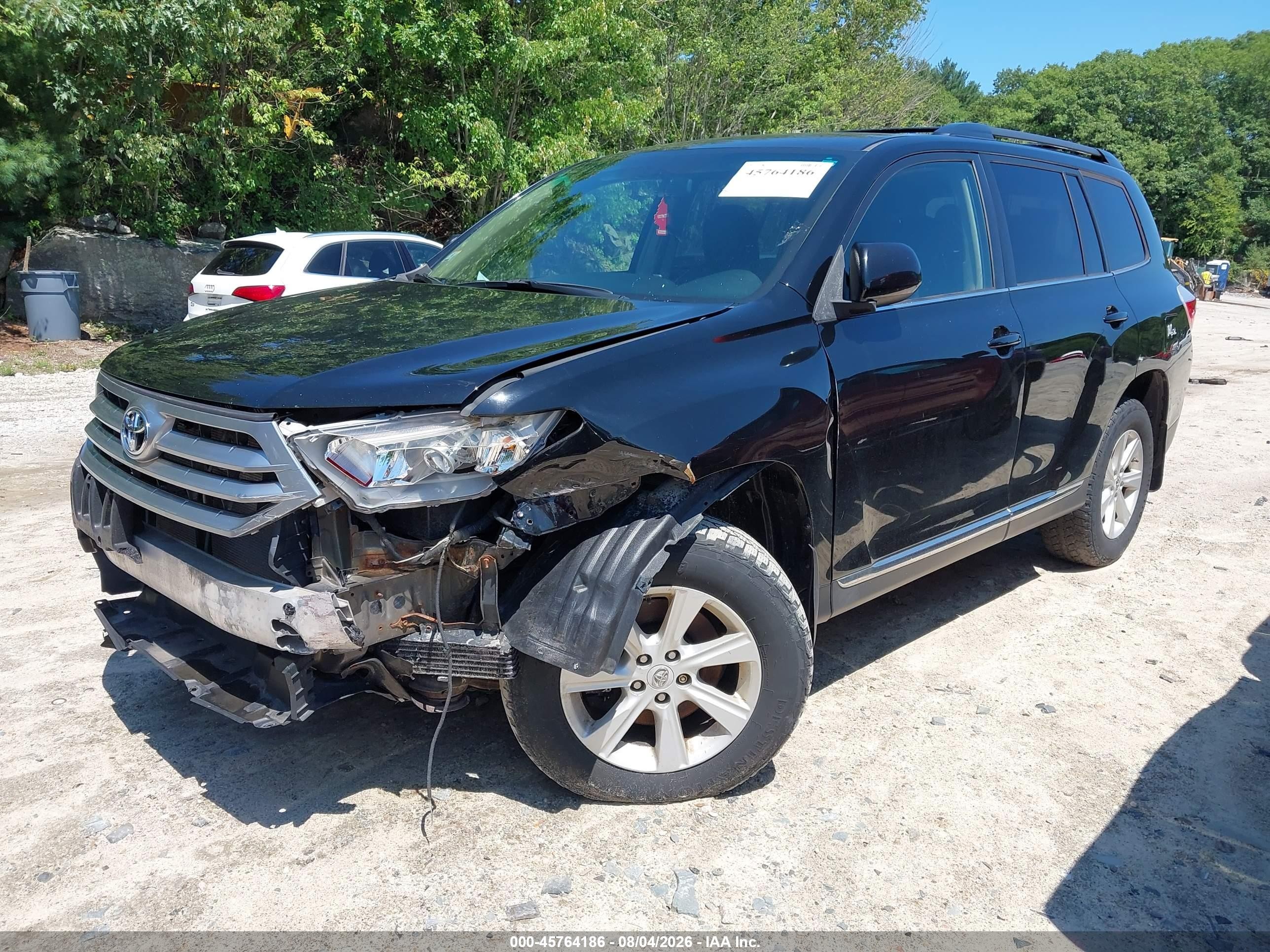 2012 Toyota Highlander Base V6 Black vin: 5TDBK3EH6CS134533