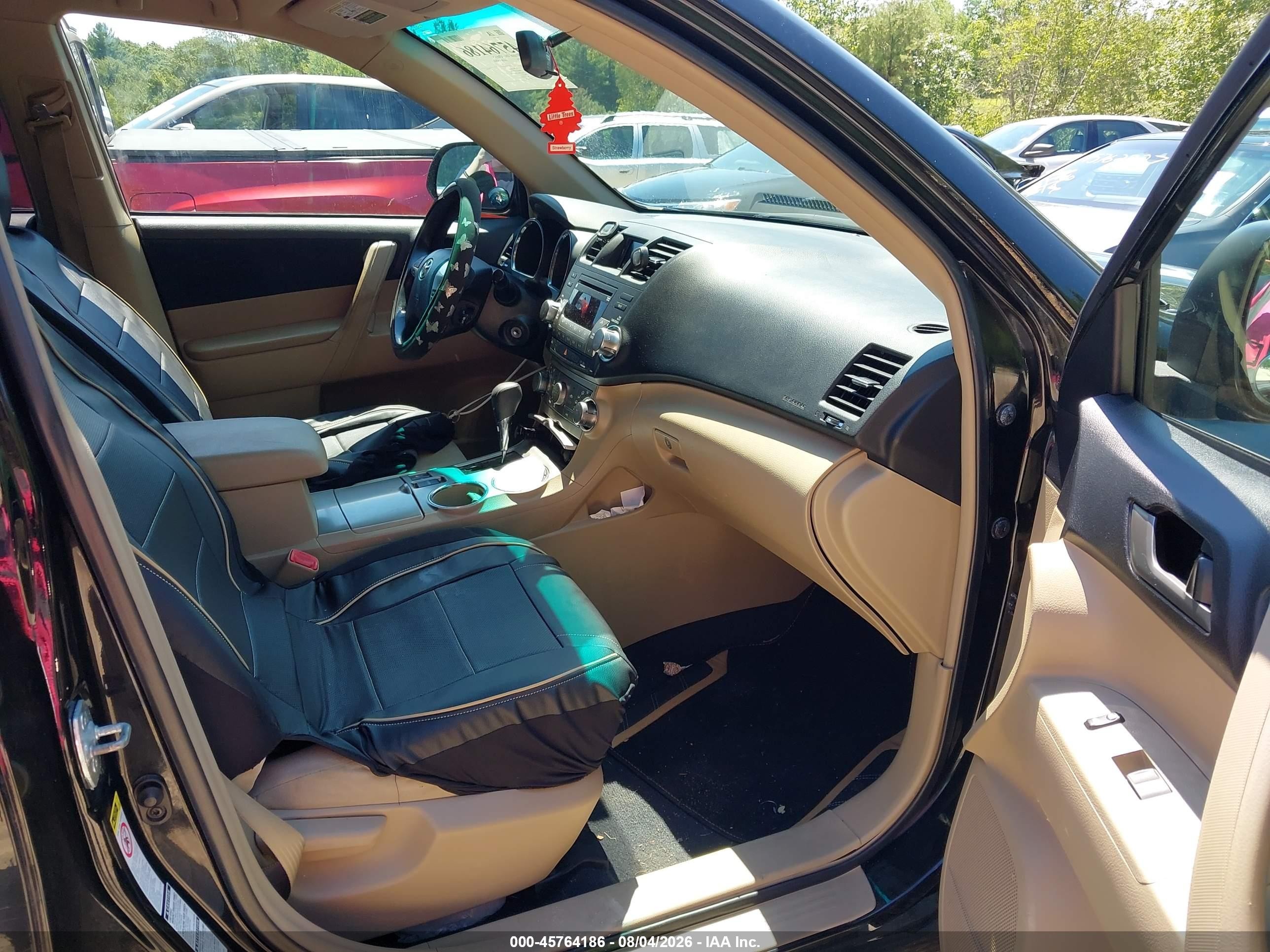 2012 Toyota Highlander Base V6 Black vin: 5TDBK3EH6CS134533