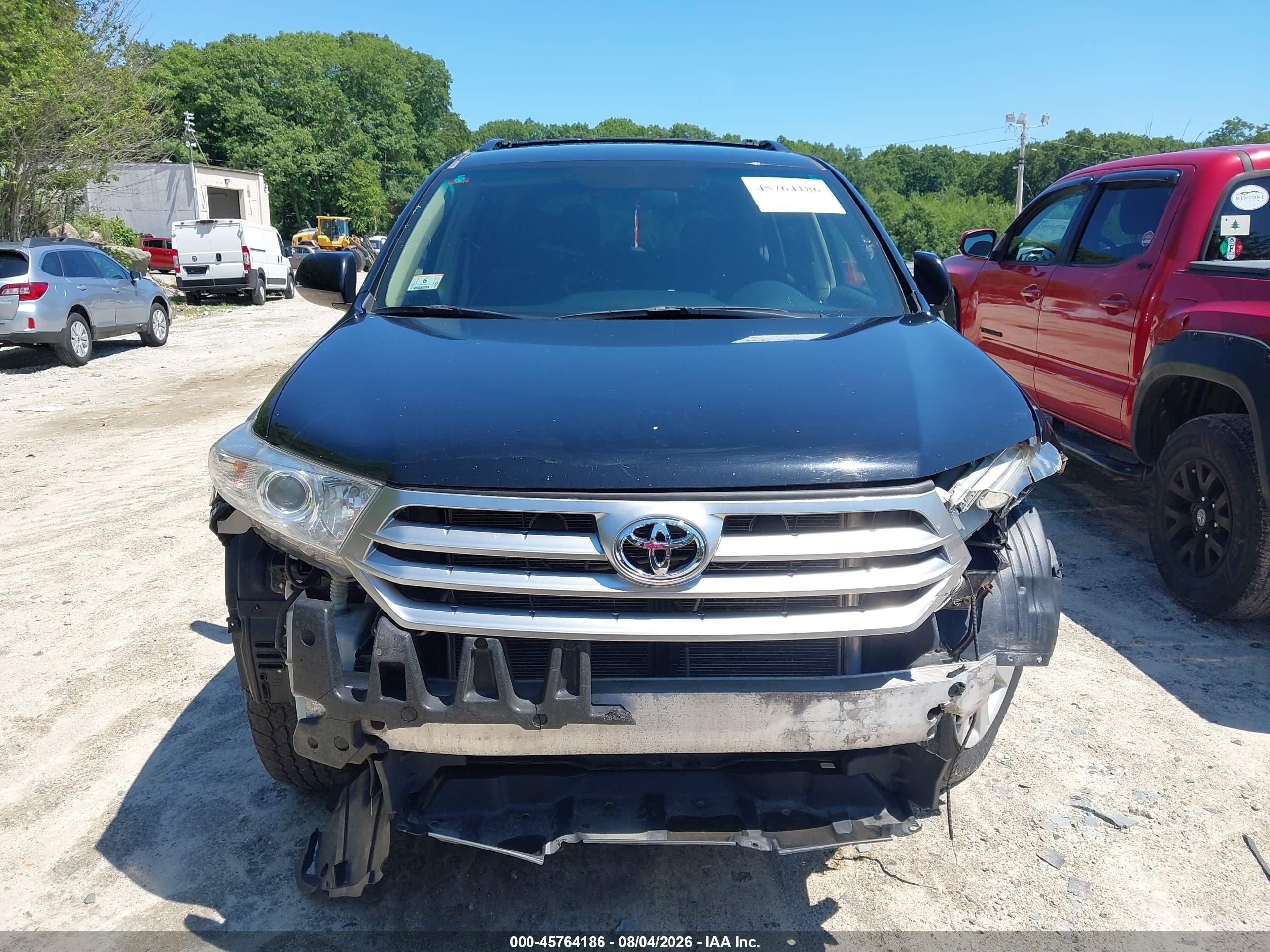 2012 Toyota Highlander Base V6 Black vin: 5TDBK3EH6CS134533