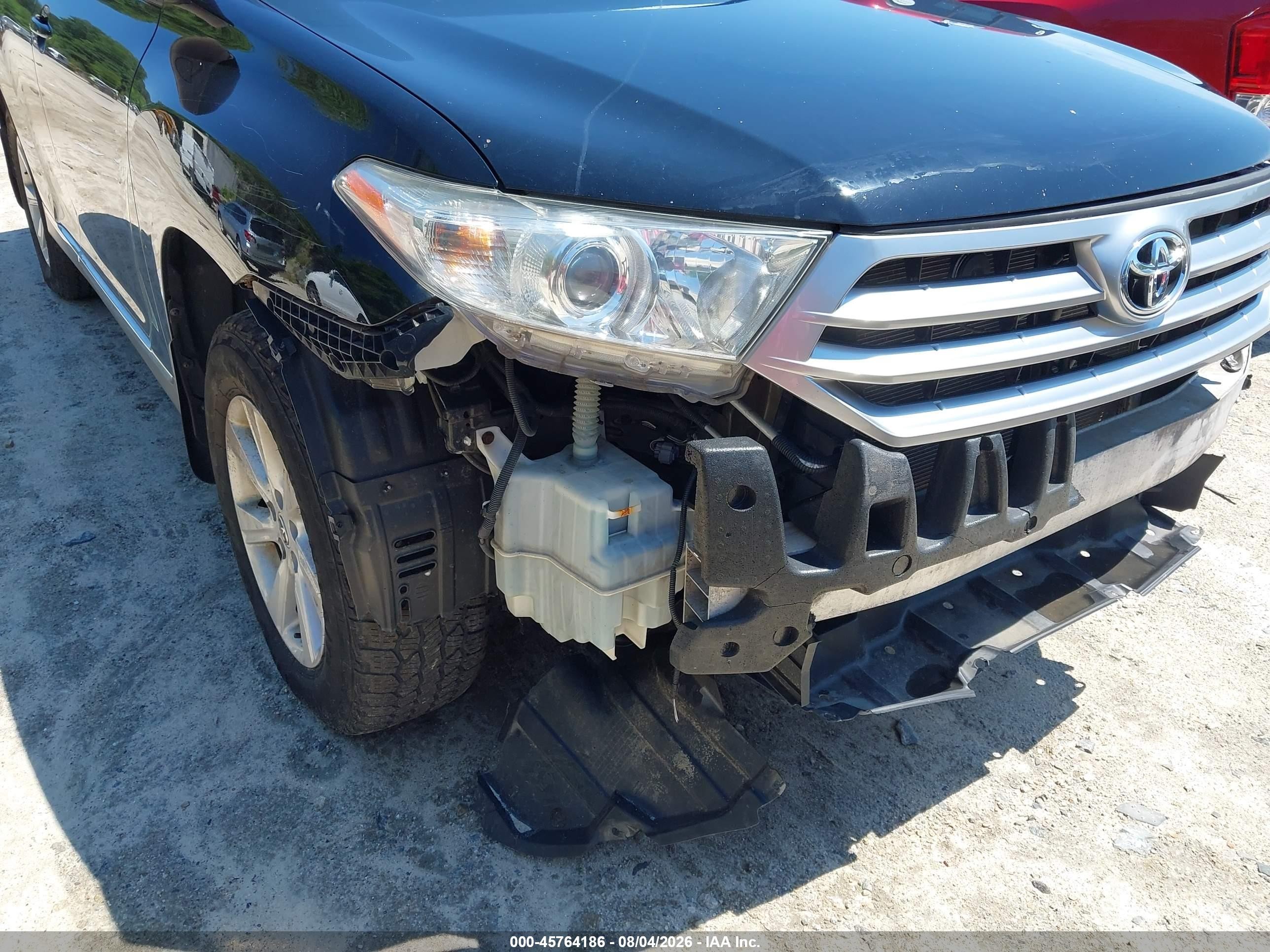 2012 Toyota Highlander Base V6 Black vin: 5TDBK3EH6CS134533