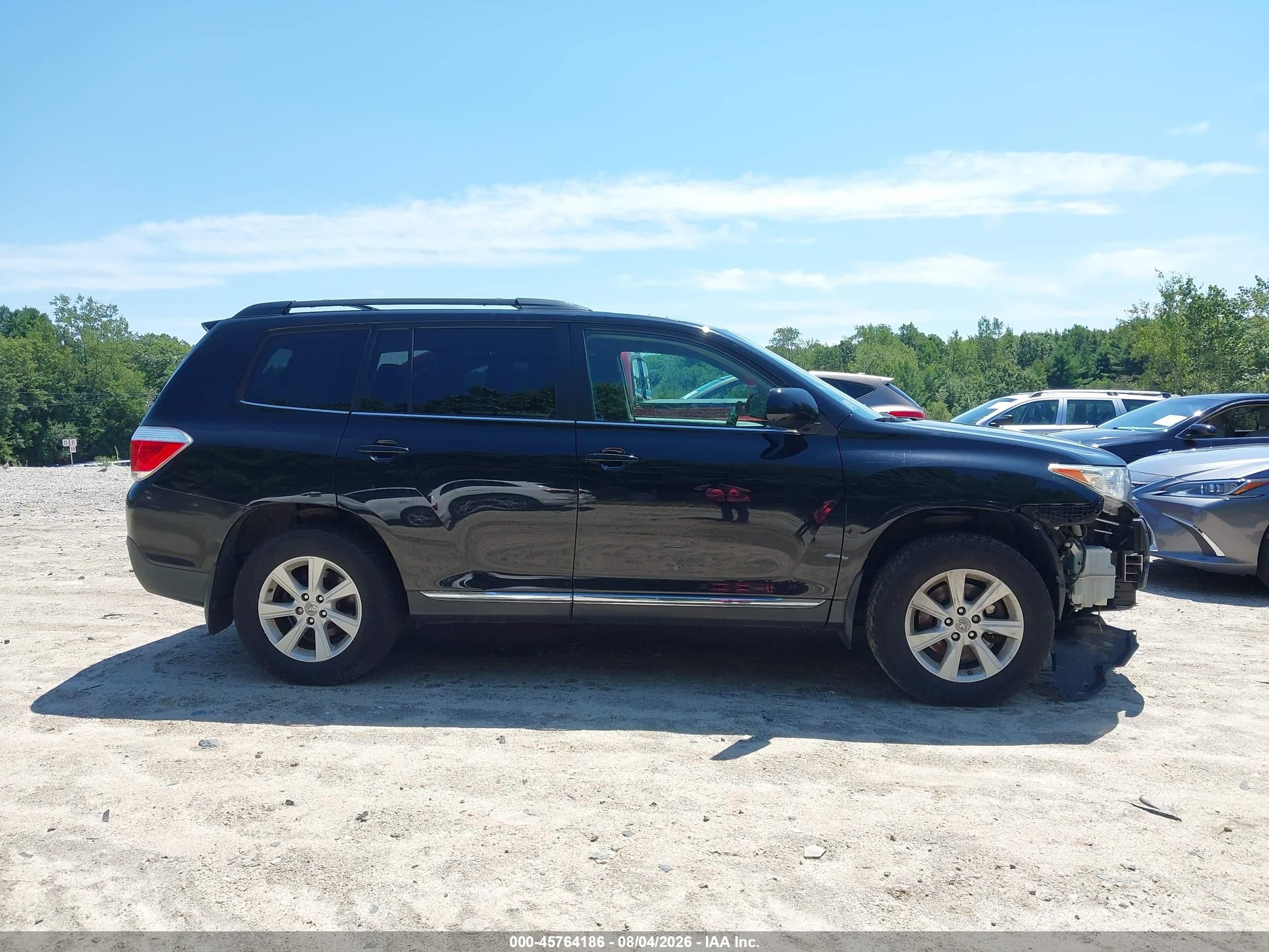 2012 Toyota Highlander Base V6 Black vin: 5TDBK3EH6CS134533