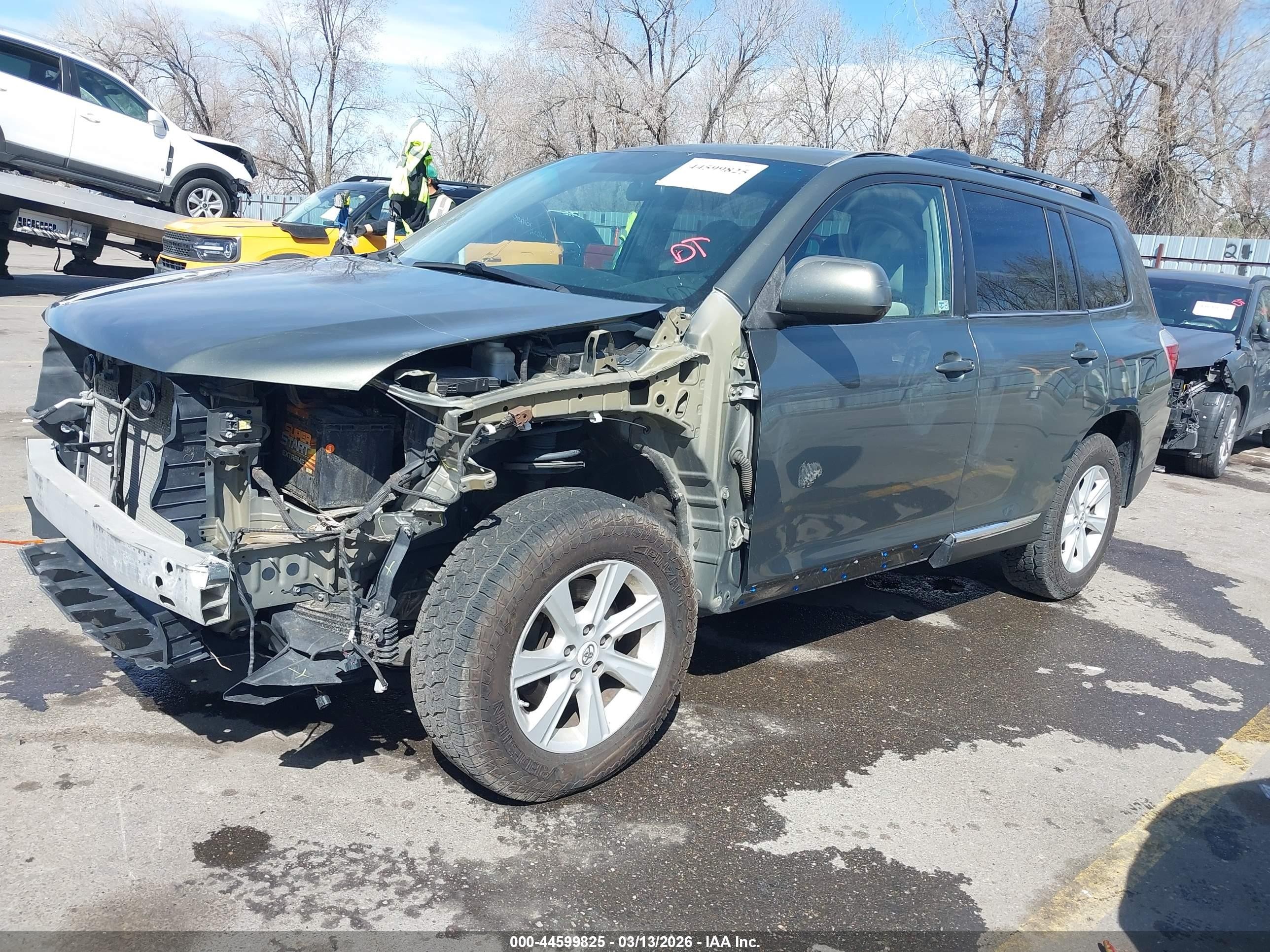 2012 Toyota Highlander Base V6 Gray vin: 5TDBK3EH6CS150490