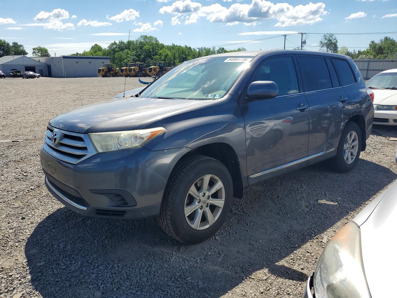 2012 Toyota Highlander Base Gray vin: 5TDBK3EH6CS166690