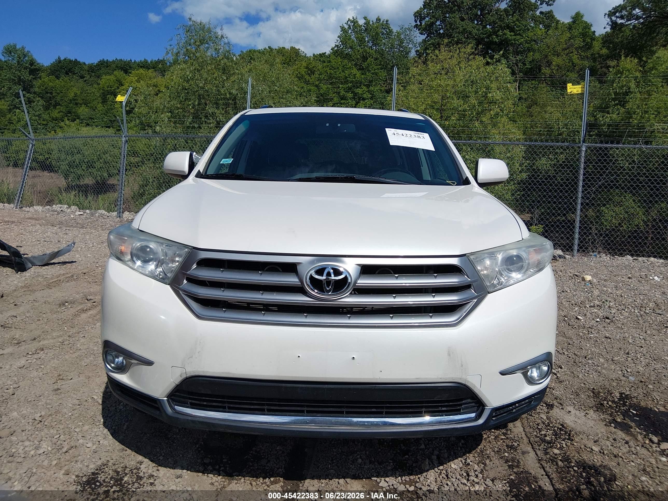 2012 Toyota Highlander Se V6 White vin: 5TDBK3EH6CS174921