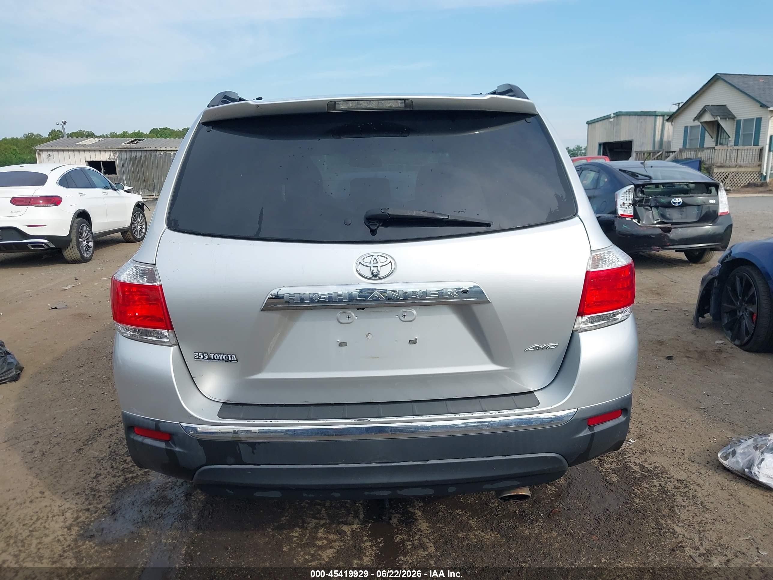 2013 Toyota Highlander Se V6 Silver vin: 5TDBK3EH6DS256830