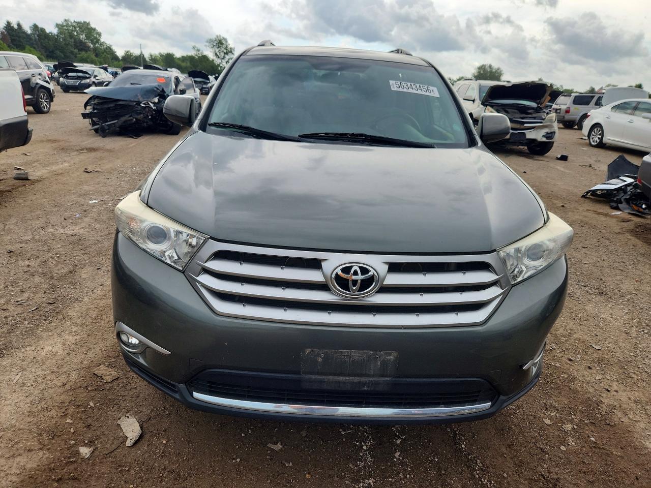 2013 Toyota Highlander Plus Green vin: 5TDBK3EH6DS258917