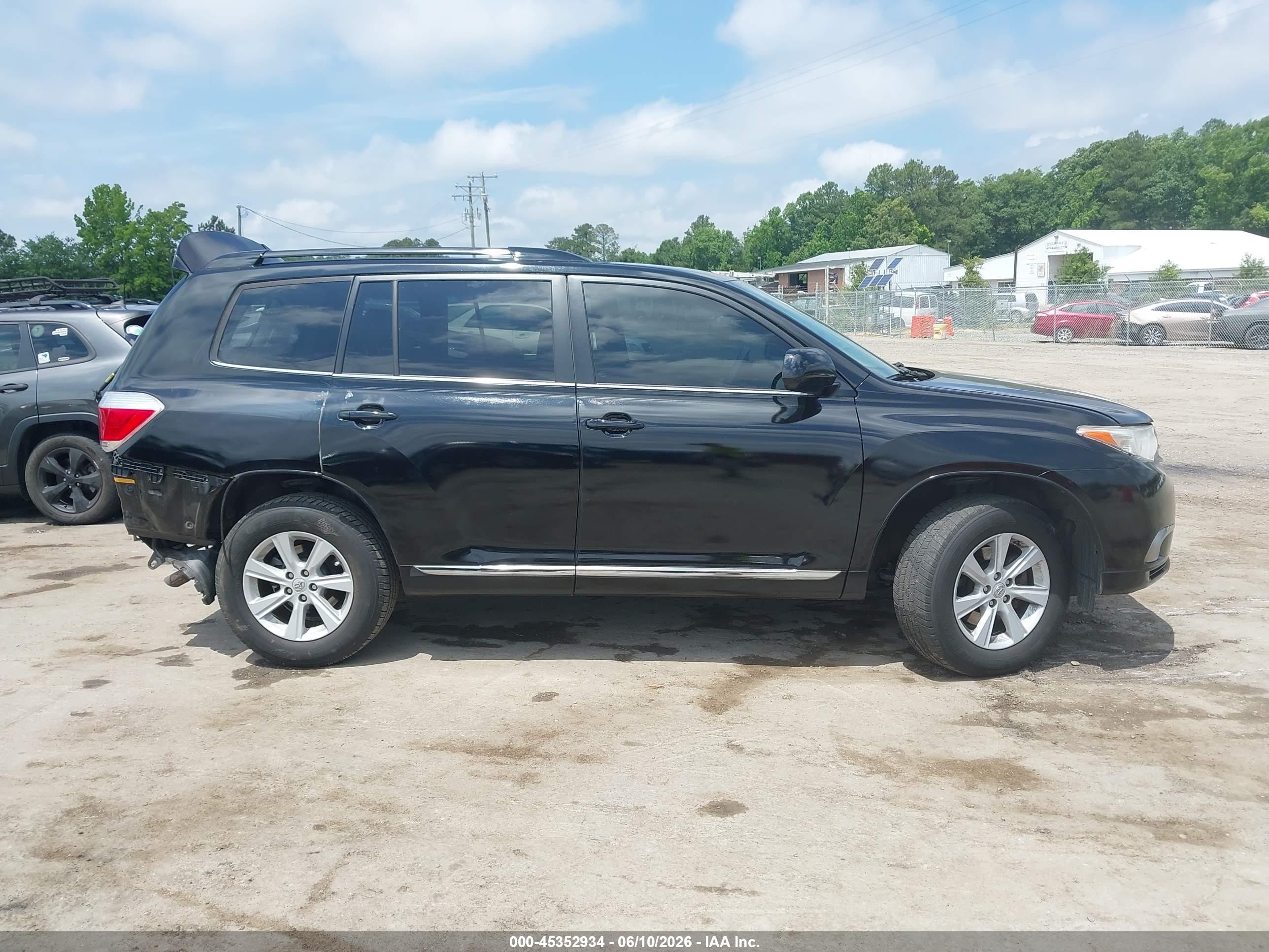 2013 Toyota Highlander Se V6 Black vin: 5TDBK3EH6DS267763