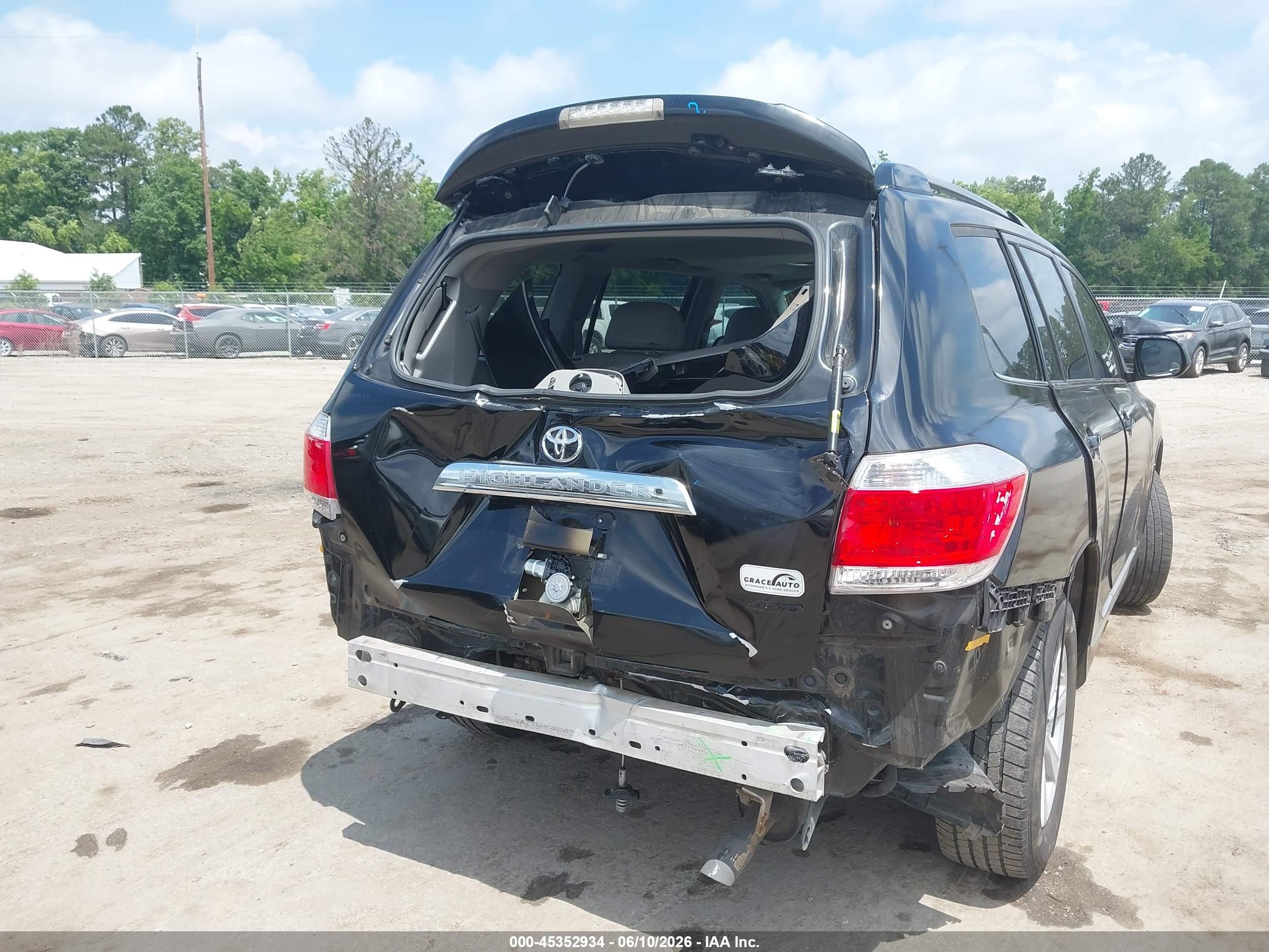 2013 Toyota Highlander Se V6 Black vin: 5TDBK3EH6DS267763