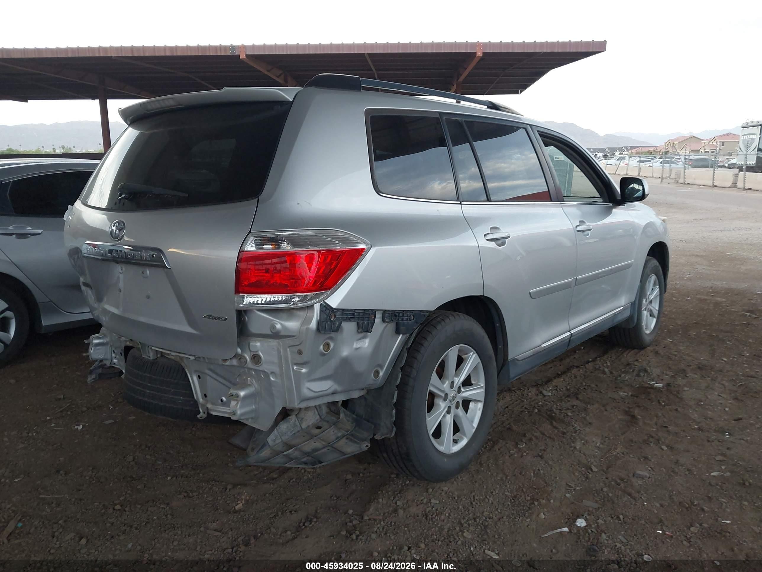 2012 Toyota Highlander Se V6 Silver vin: 5TDBK3EH7CS129549