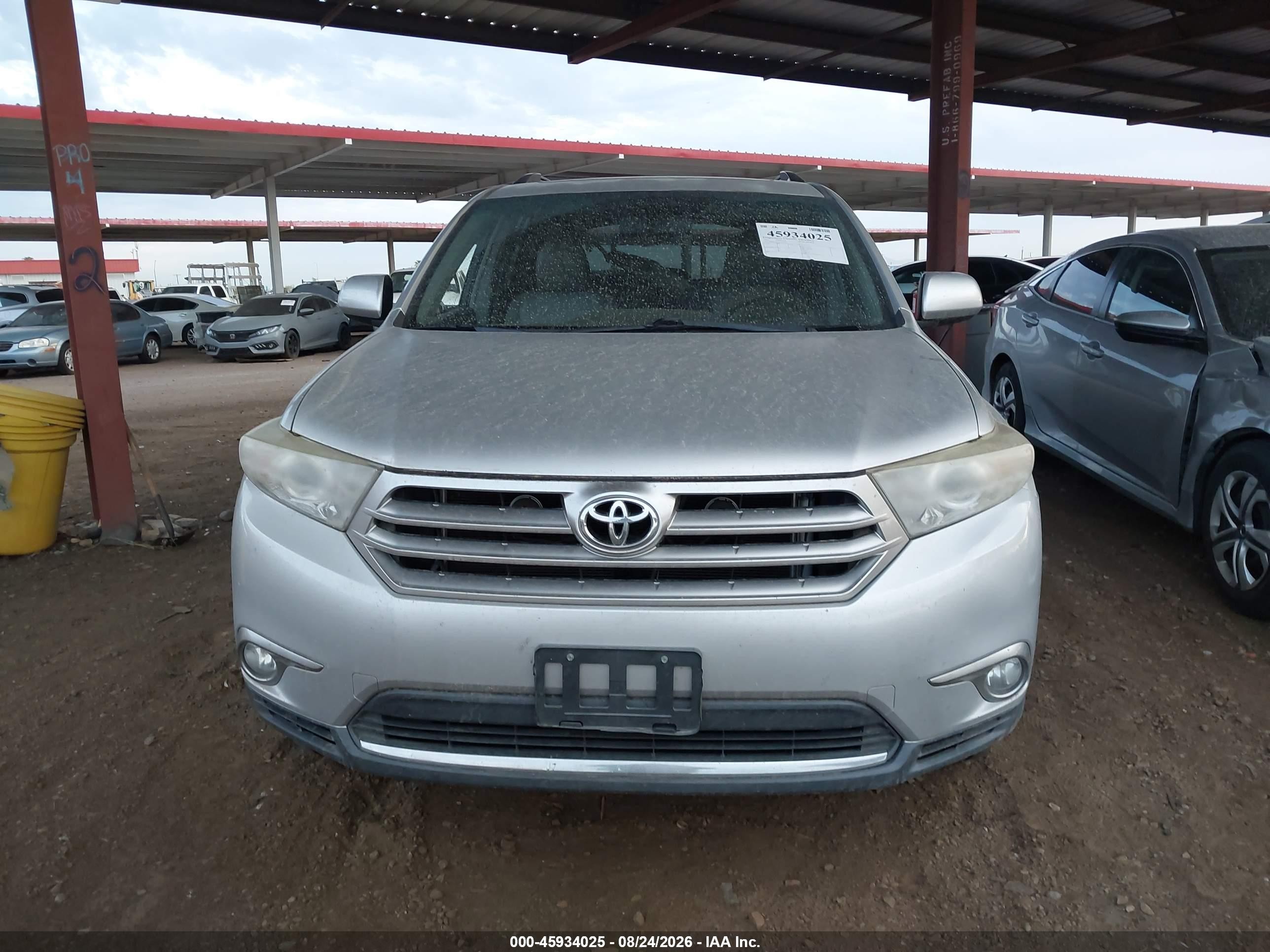 2012 Toyota Highlander Se V6 Silver vin: 5TDBK3EH7CS129549